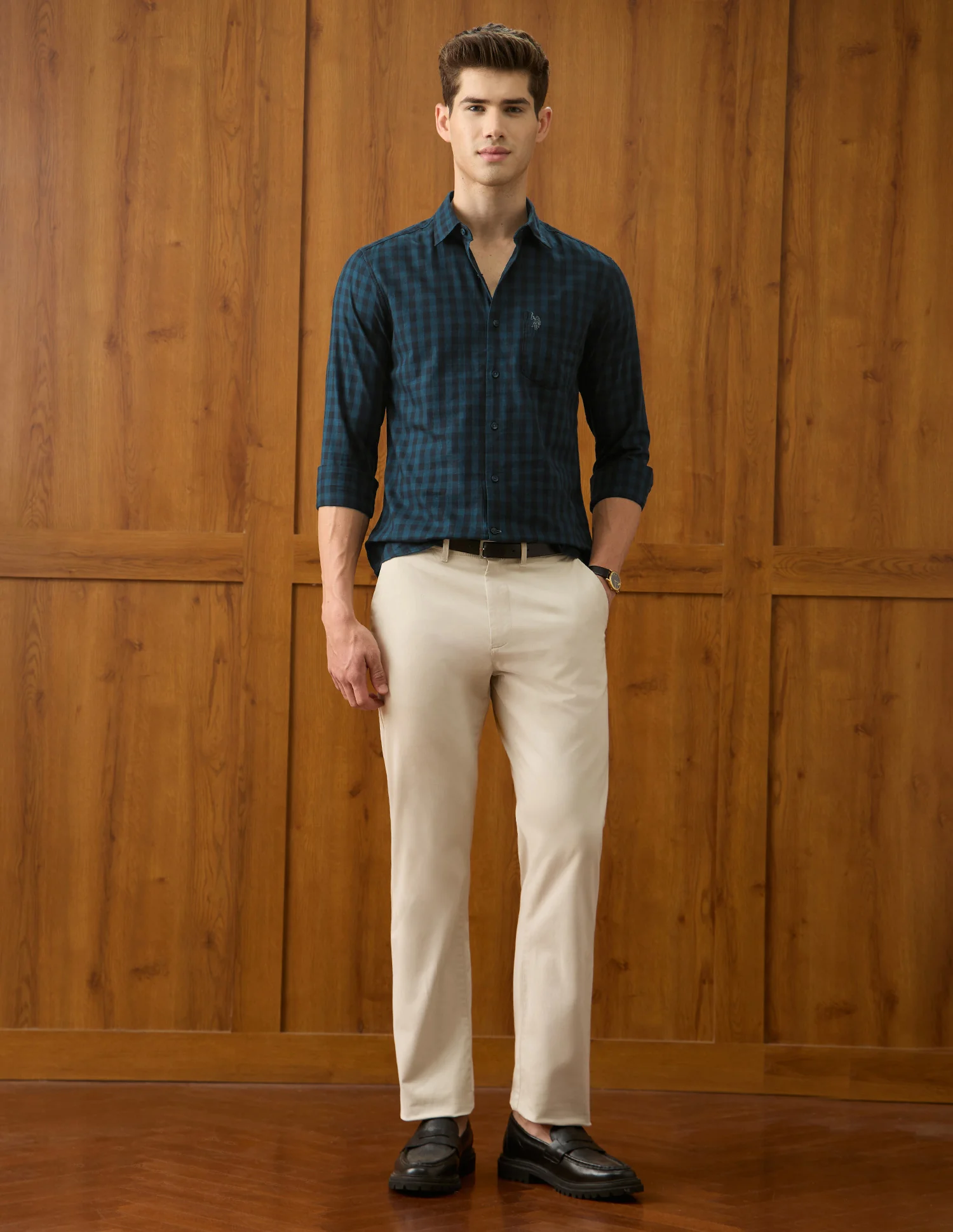 Twill Gingham Checked Shirt - Image 3