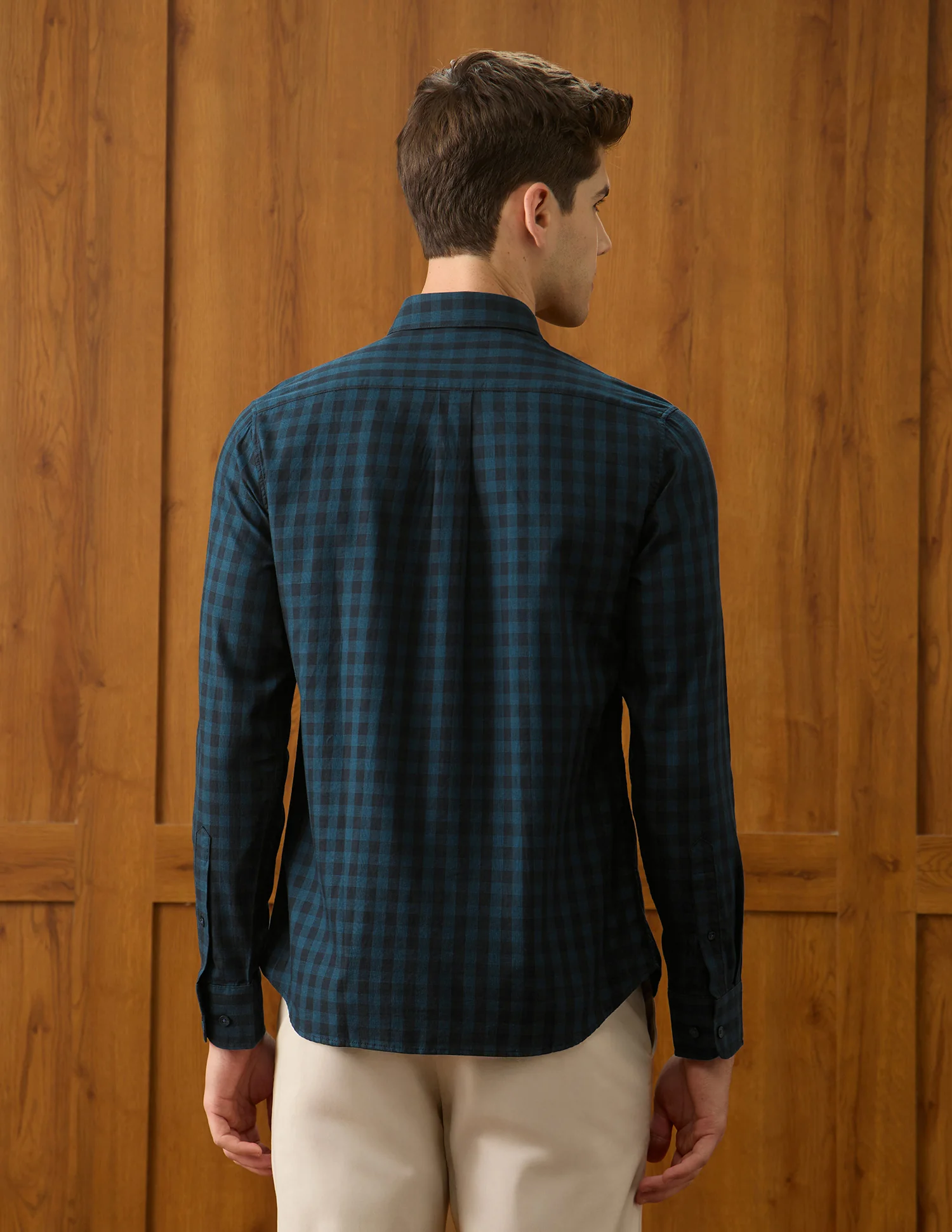 Twill Gingham Checked Shirt - Image 5