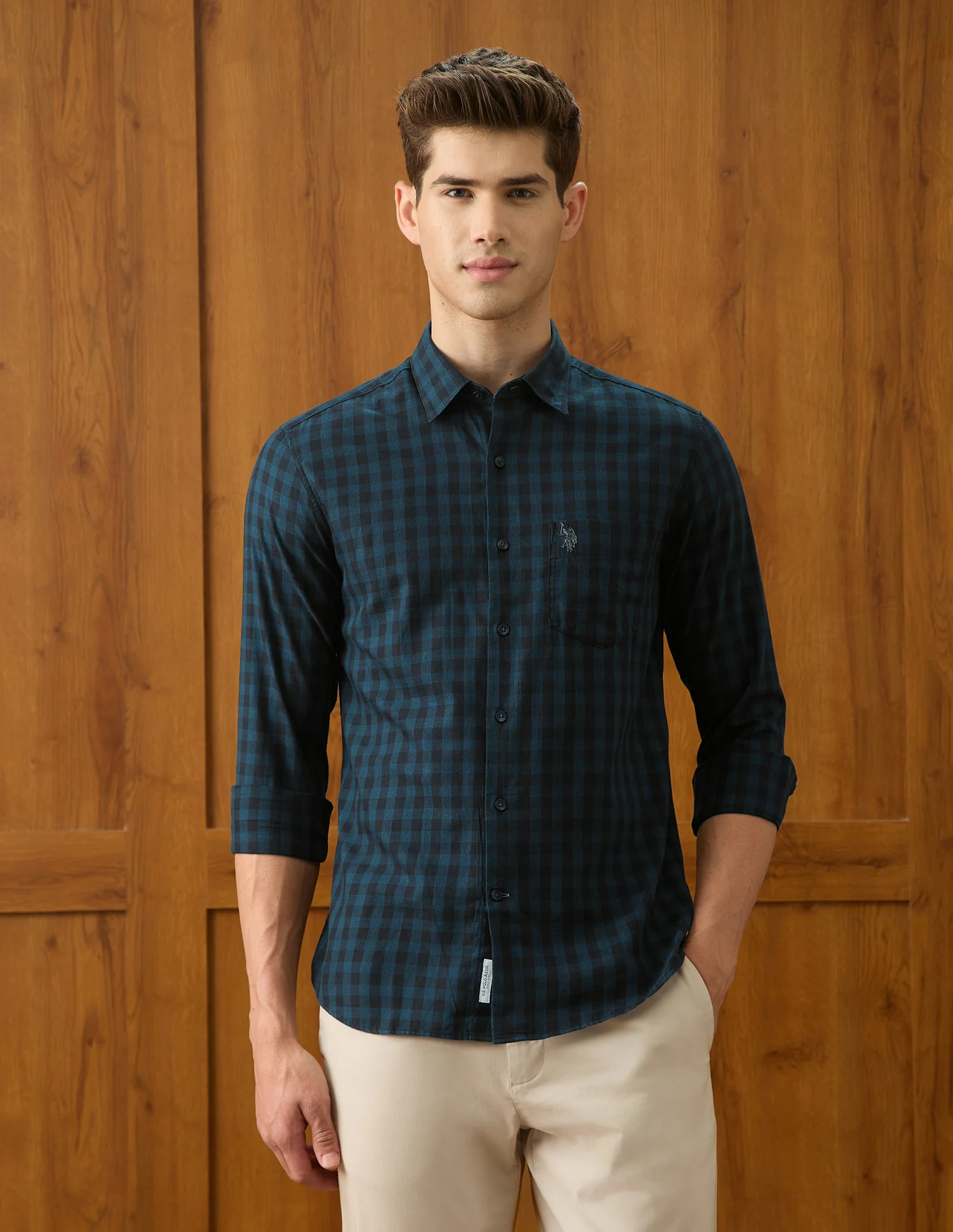 Twill Gingham Checked Shirt - Image 6
