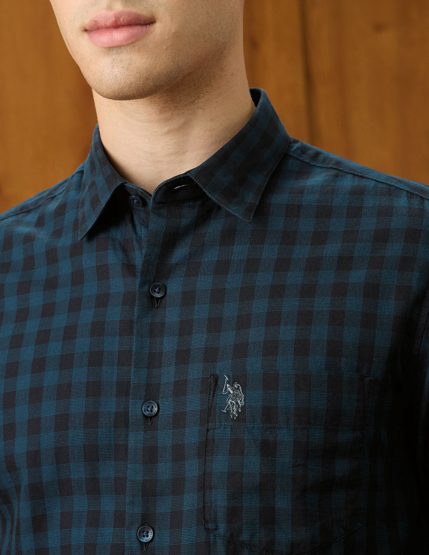Twill Gingham Checked Shirt - Image 7
