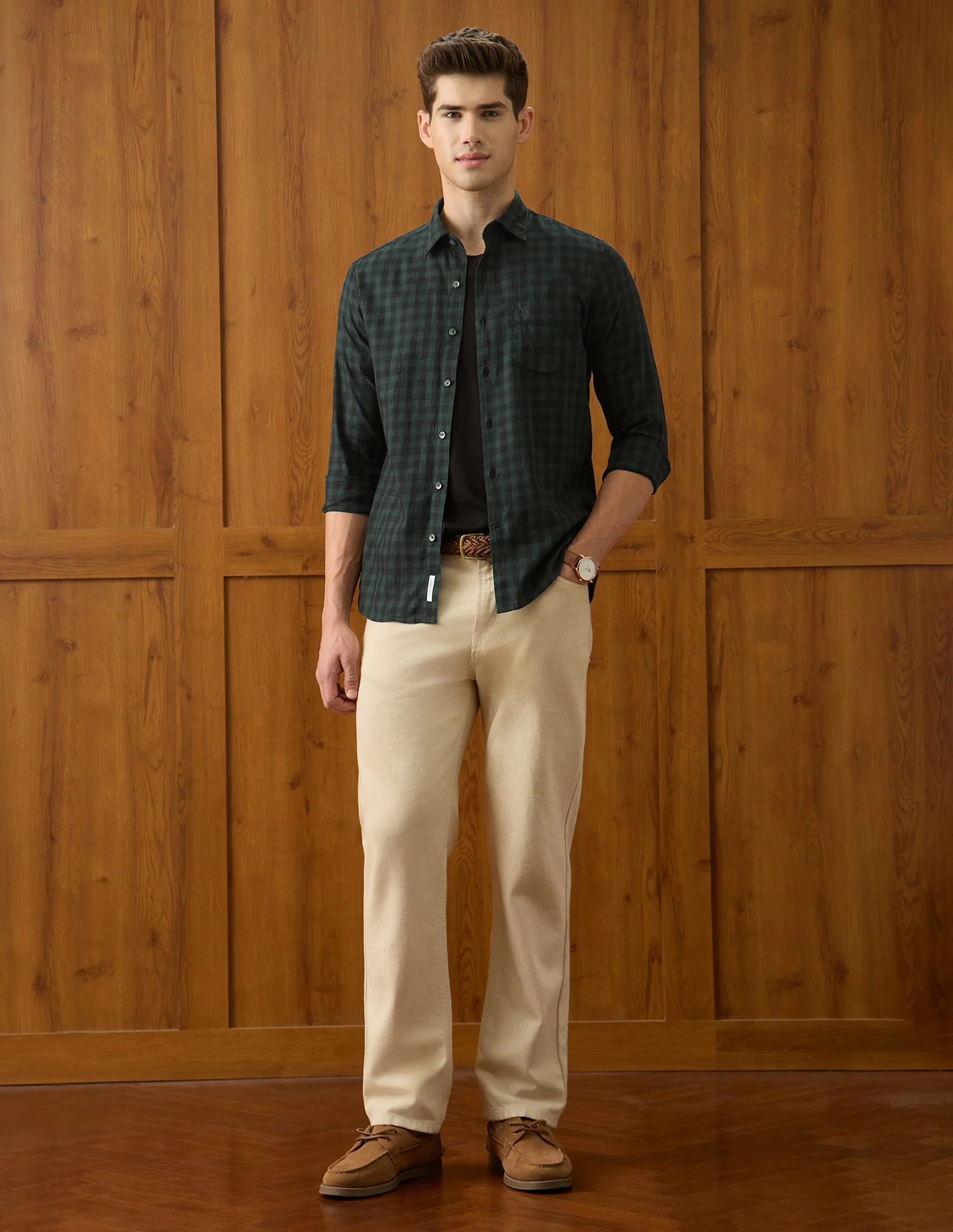 Twill Gingham Checked Shirt - Image 3