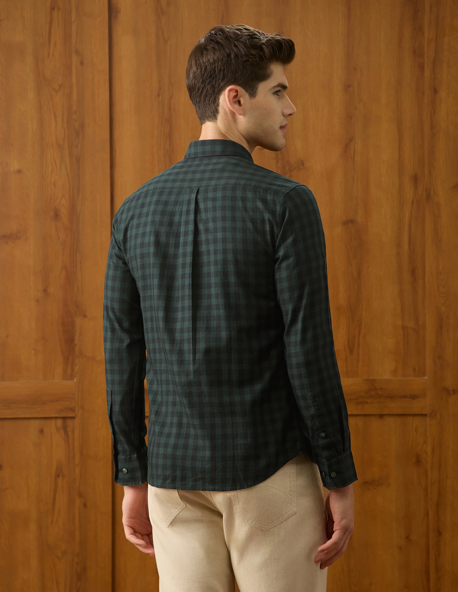 Twill Gingham Checked Shirt - Image 5