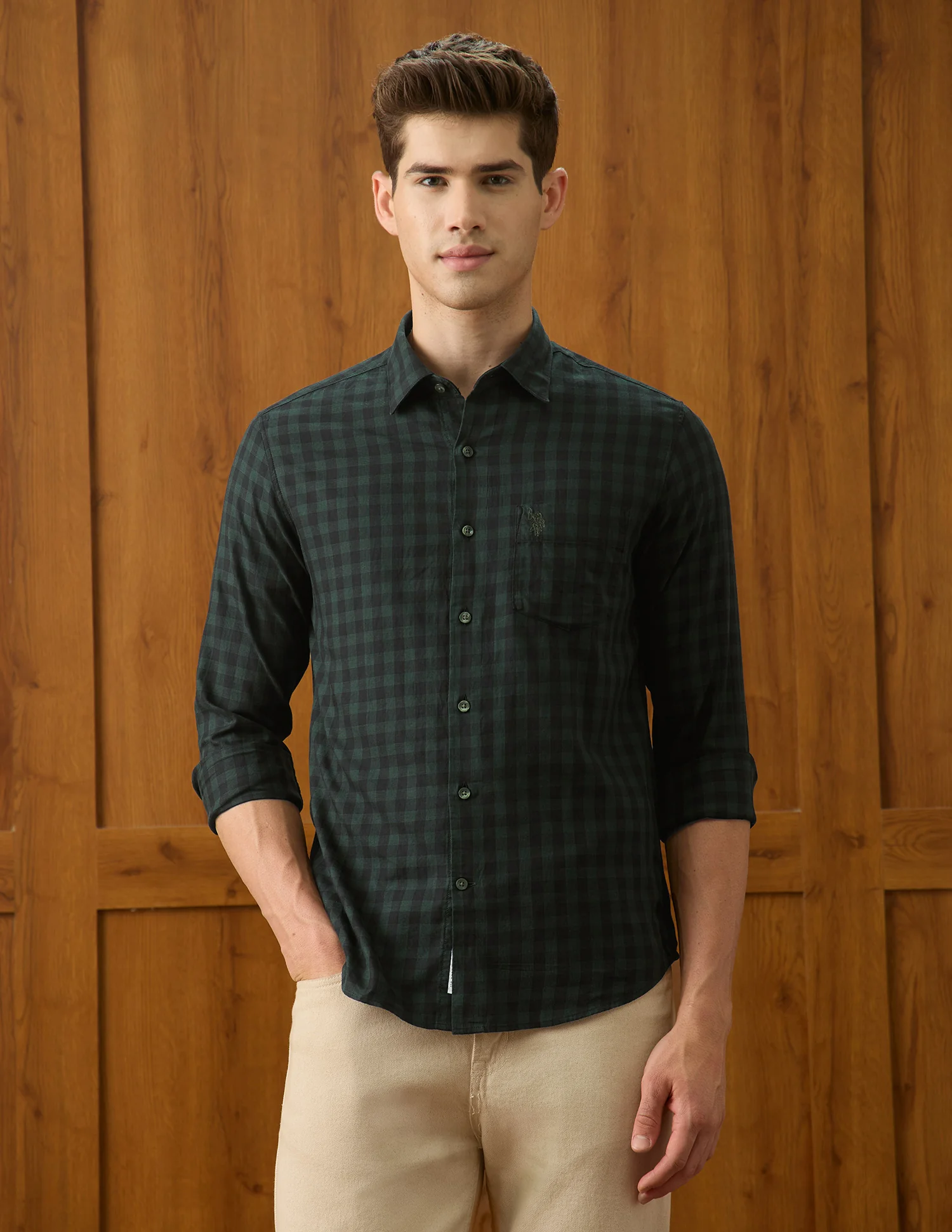 Twill Gingham Checked Shirt - Image 6
