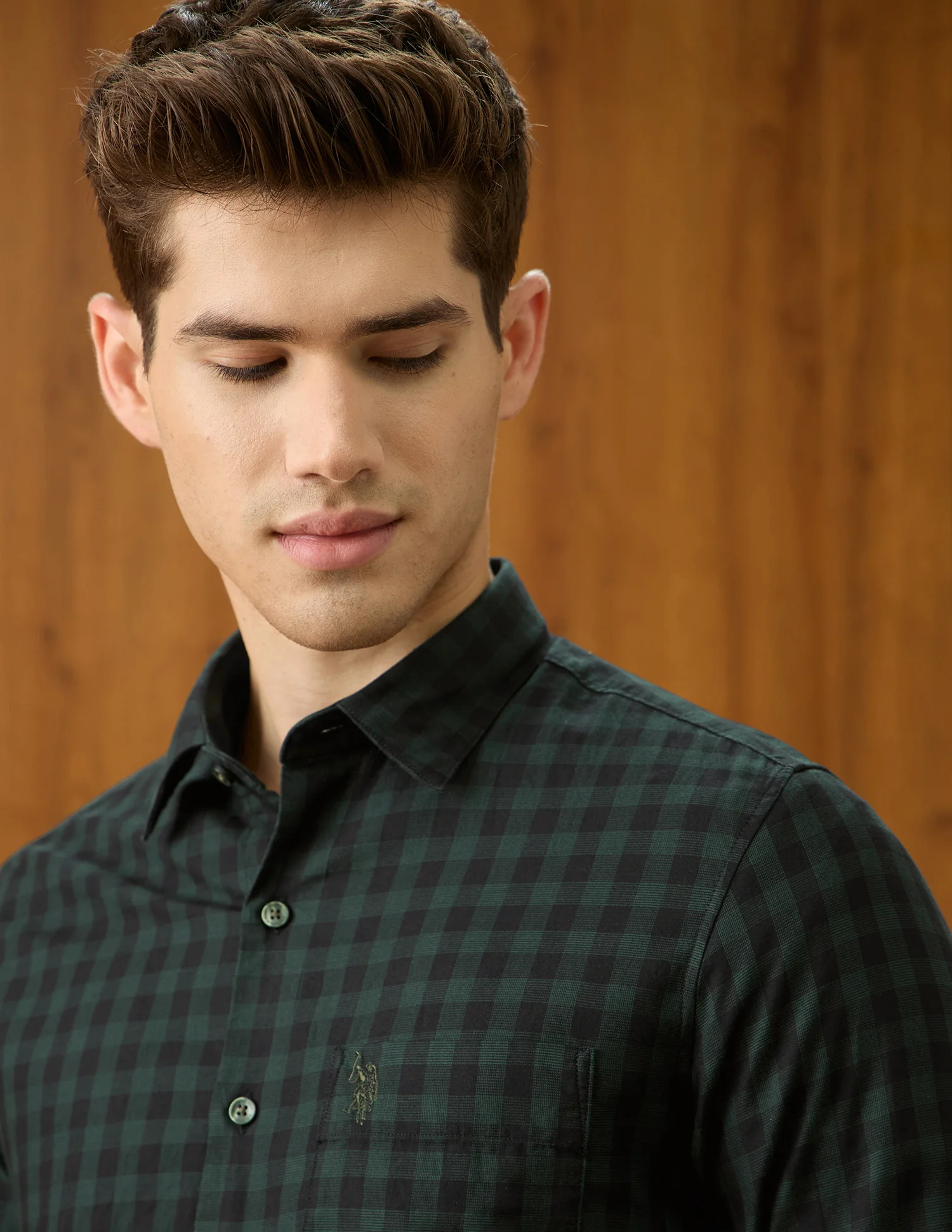 Twill Gingham Checked Shirt - Image 7