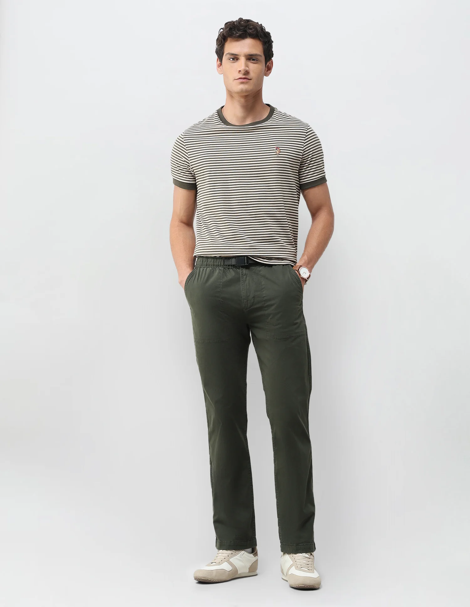 Twill Harold Slim Straight Fit Trousers - Image 3