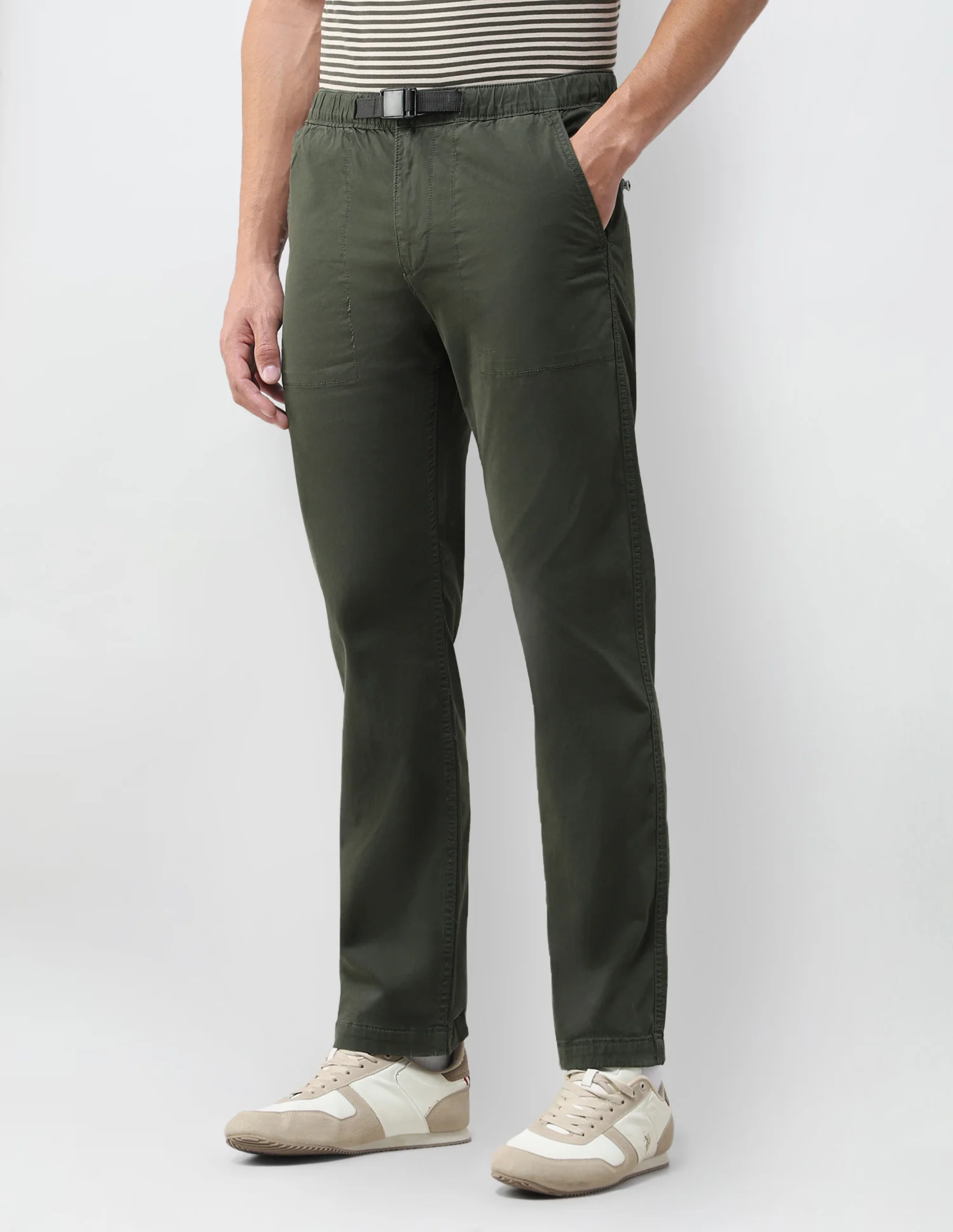 Twill Harold Slim Straight Fit Trousers - Image 4