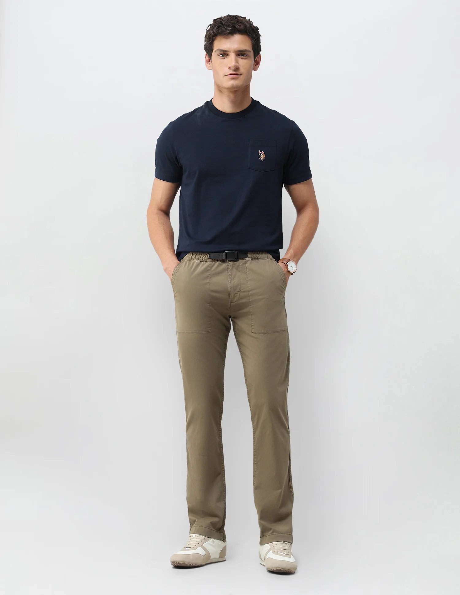 Twill Harold Slim Straight Fit Trousers - Image 3