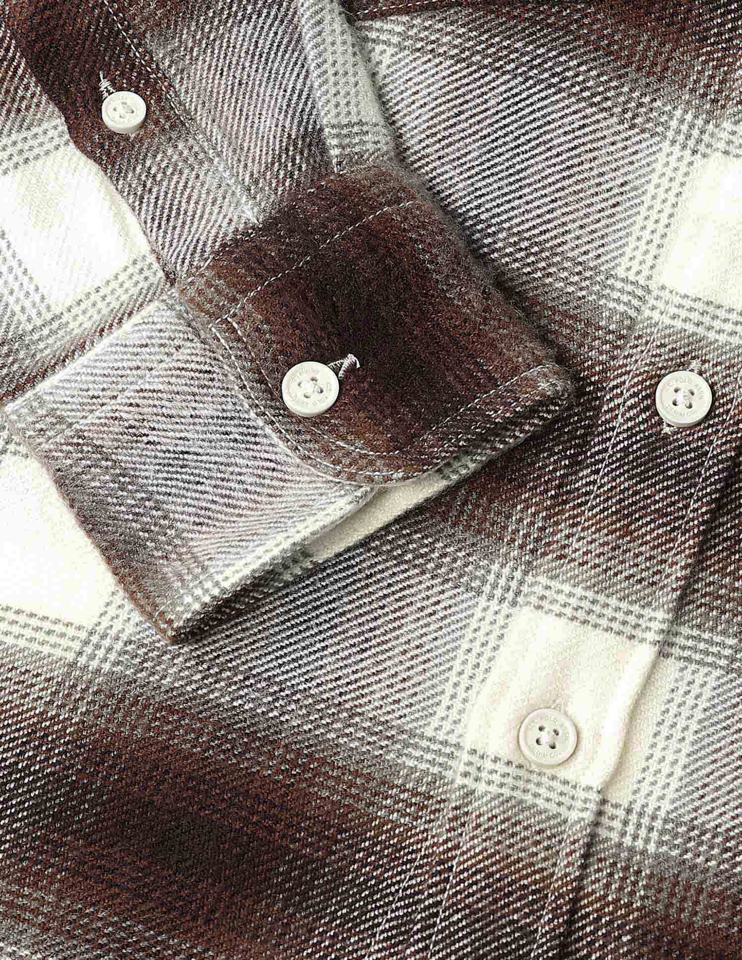 Twill Plaid Checked Shacket - Image 8