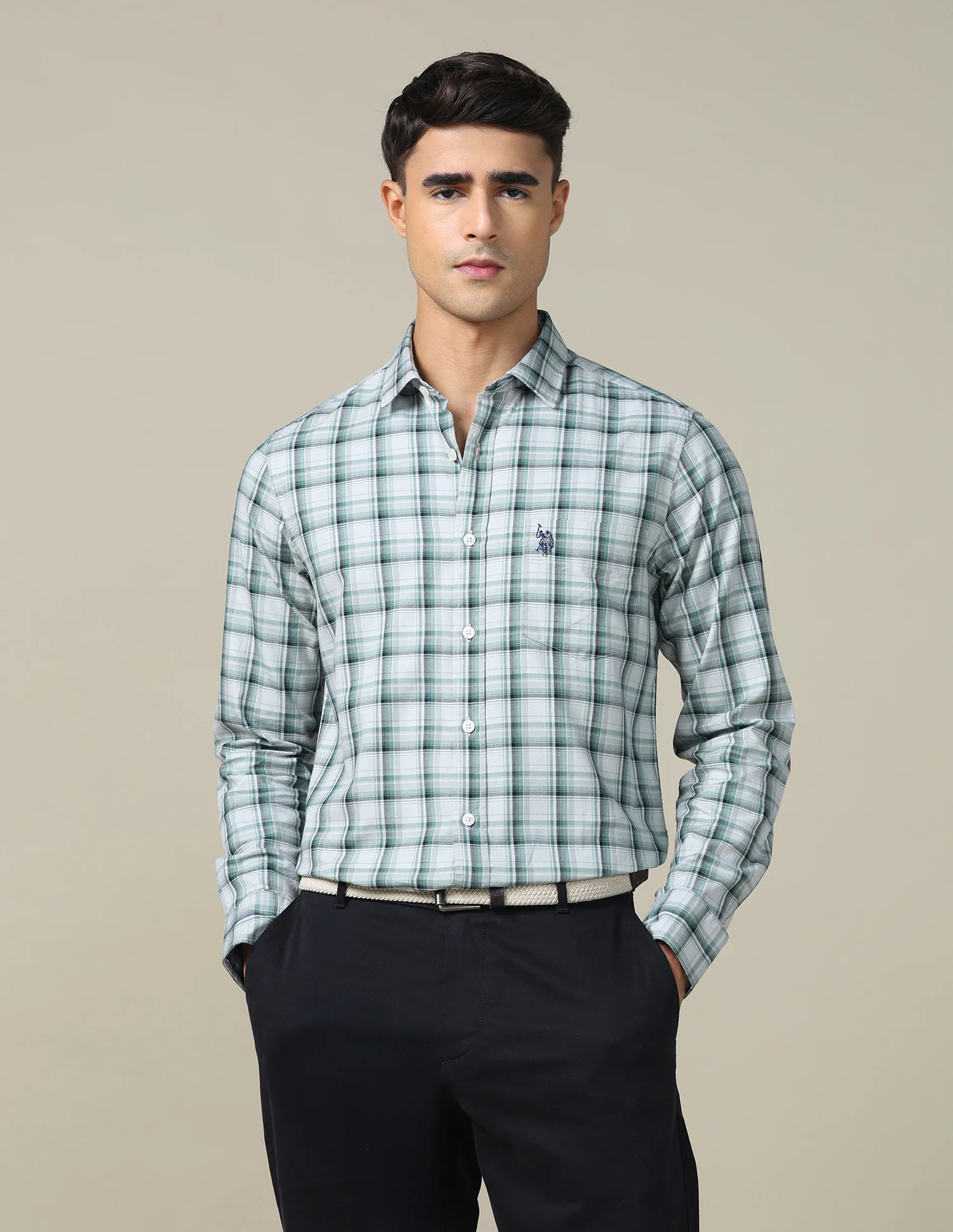 Twill Plaid Checked Shirt - Image 6