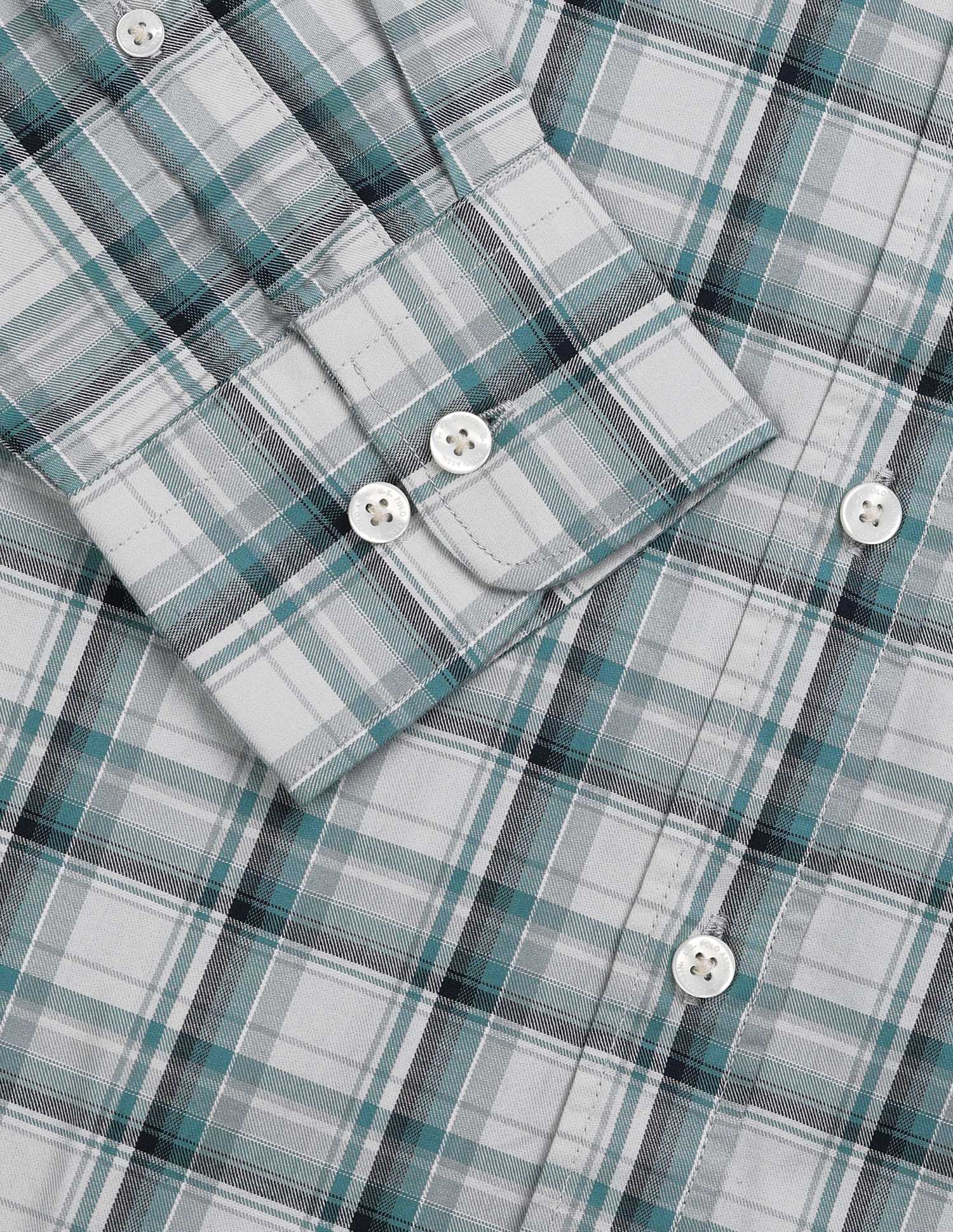 Twill Plaid Checked Shirt - Image 8