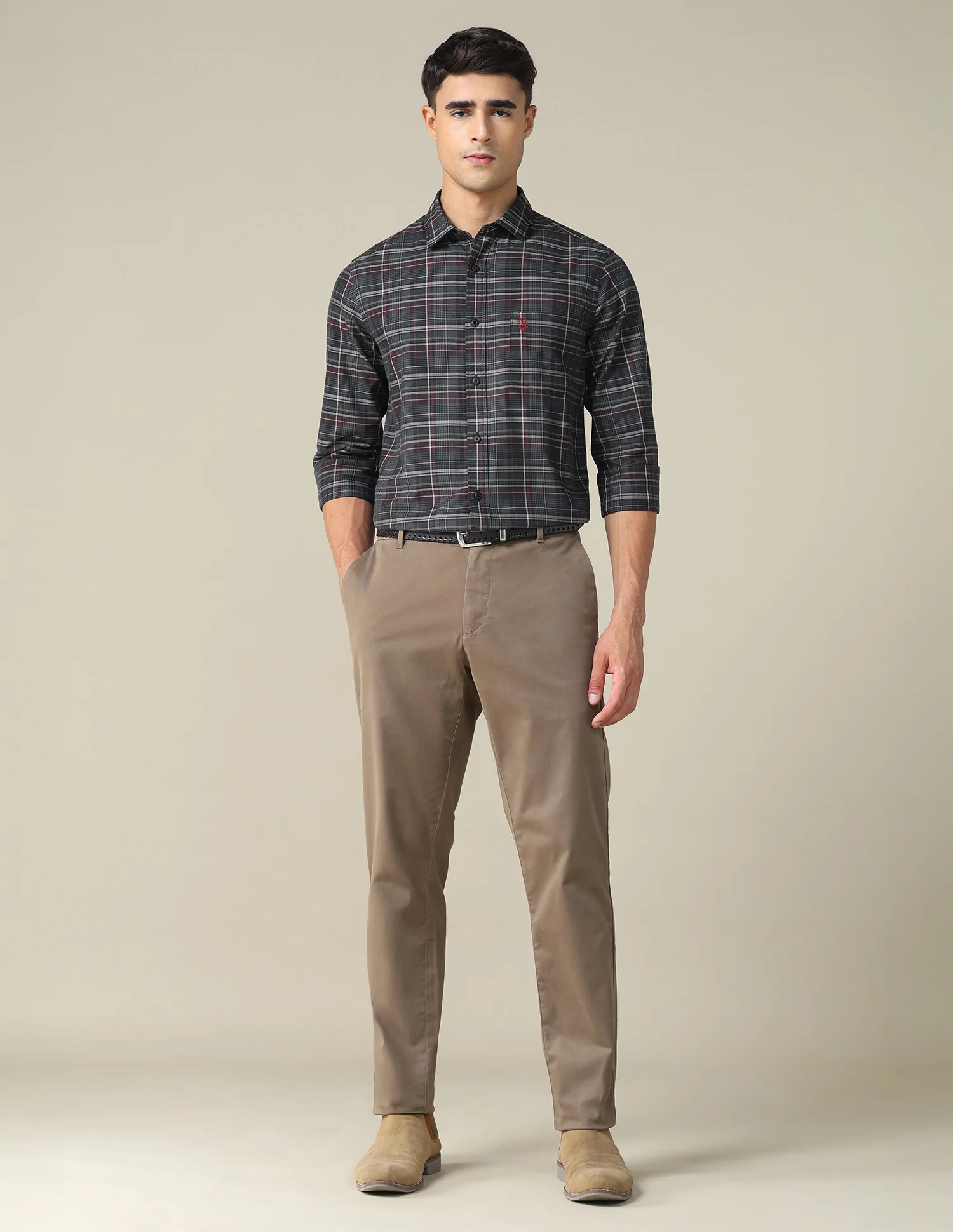 Twill Plaid Checked Shirt - Image 3