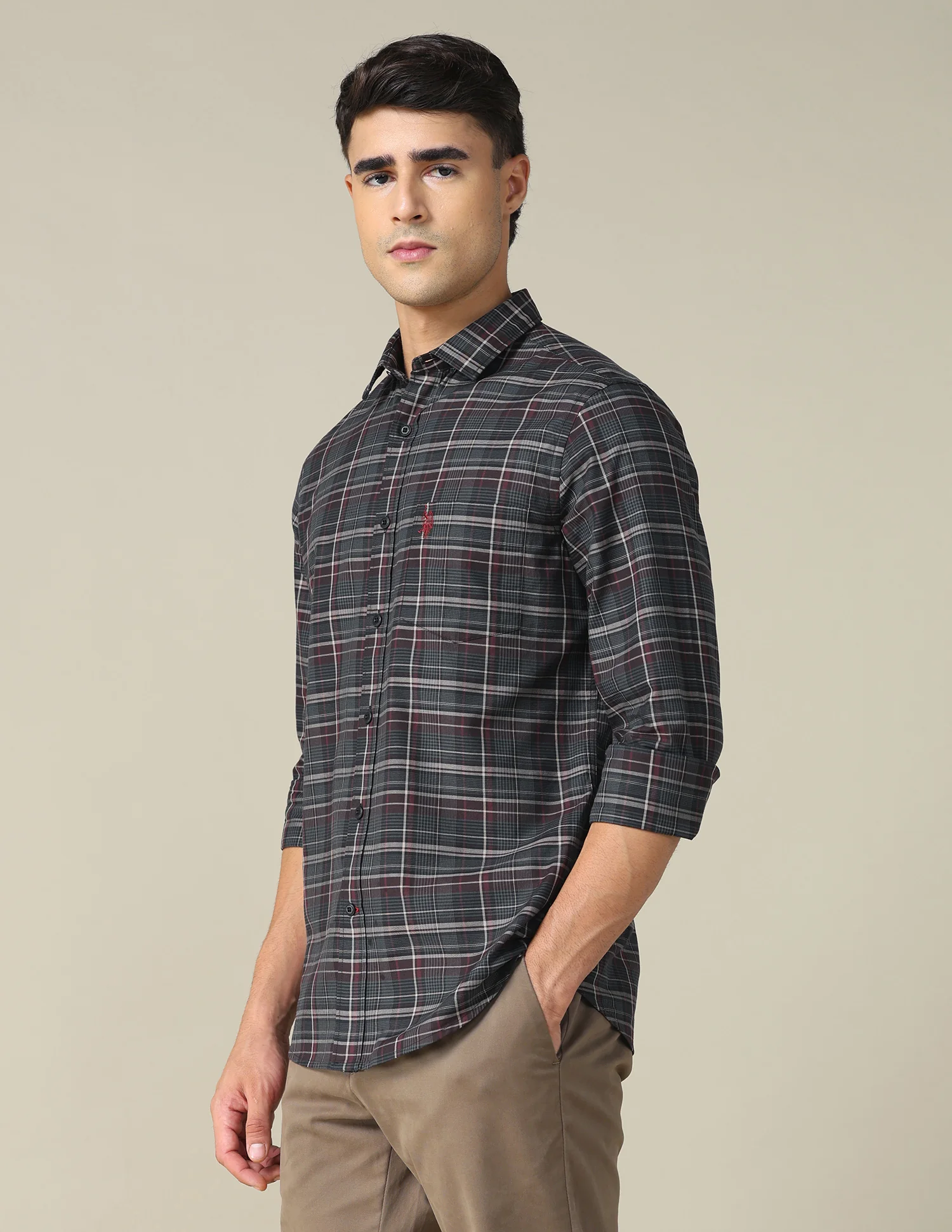 Twill Plaid Checked Shirt - Image 4