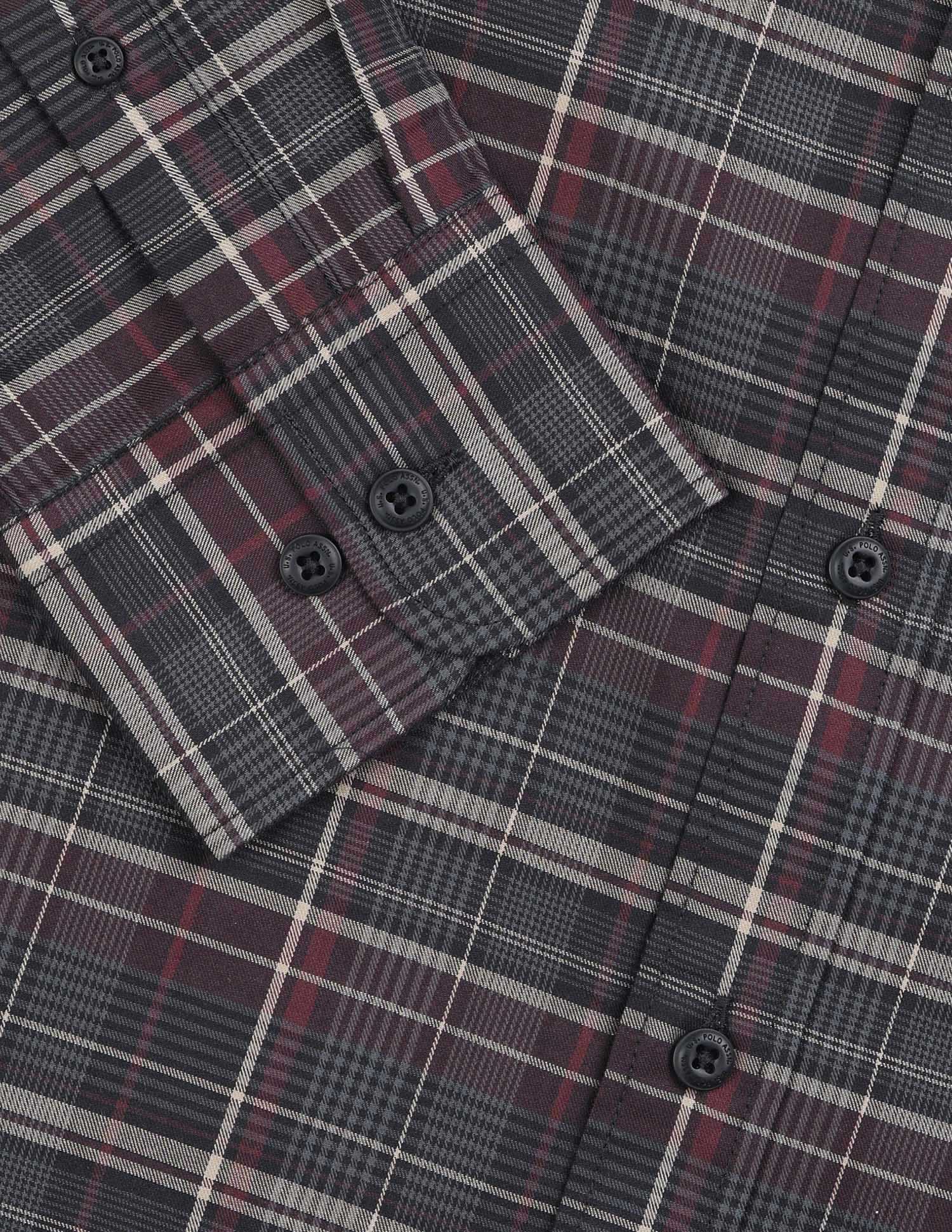 Twill Plaid Checked Shirt - Image 8