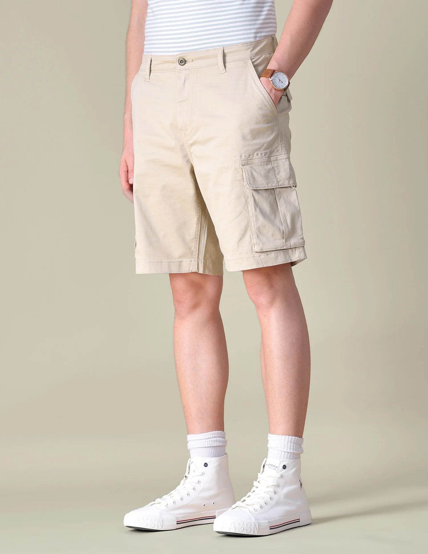 Twill Regular Fit Cargo Shorts - Image 4