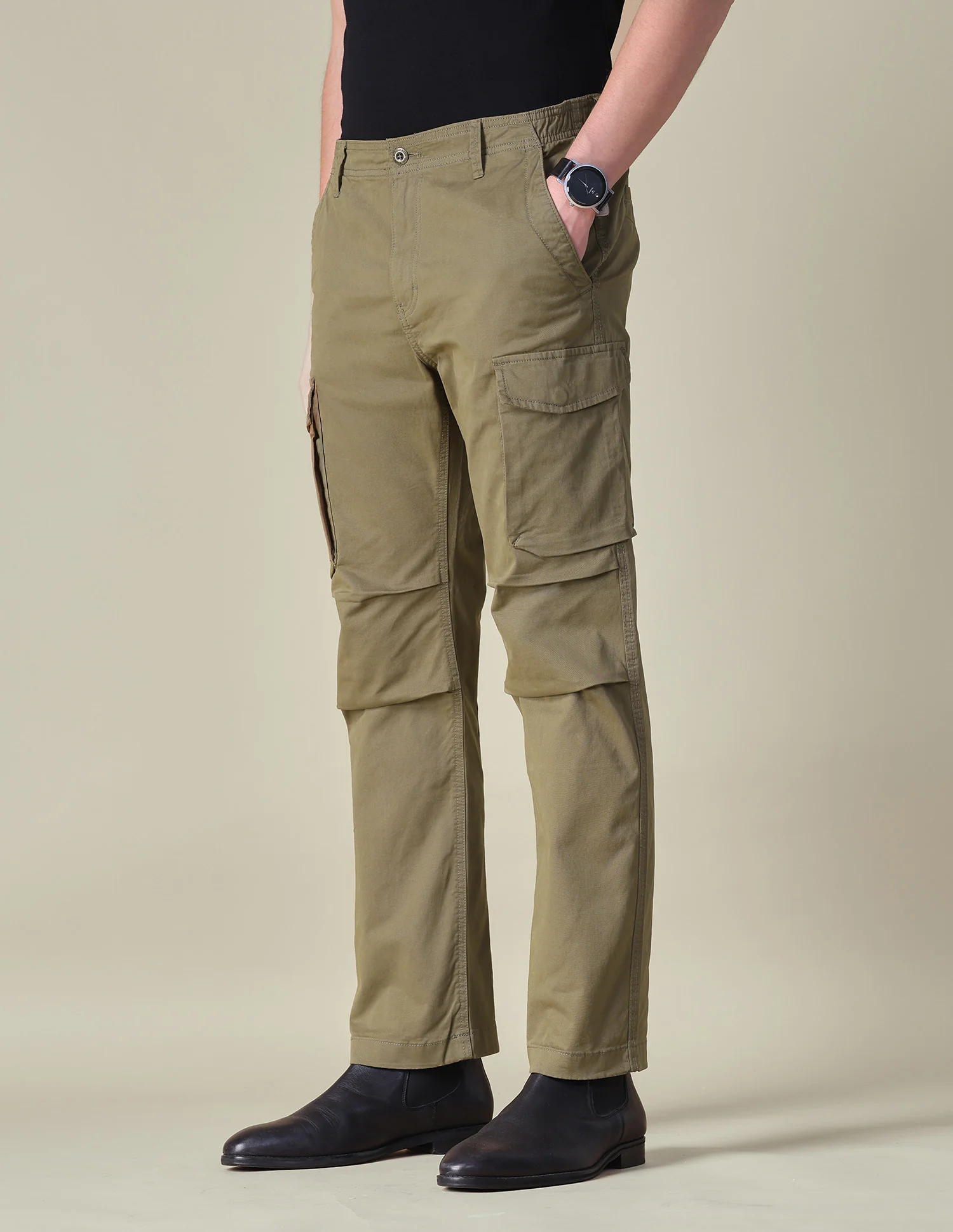 Twill Regular Fit Cargos - Image 4
