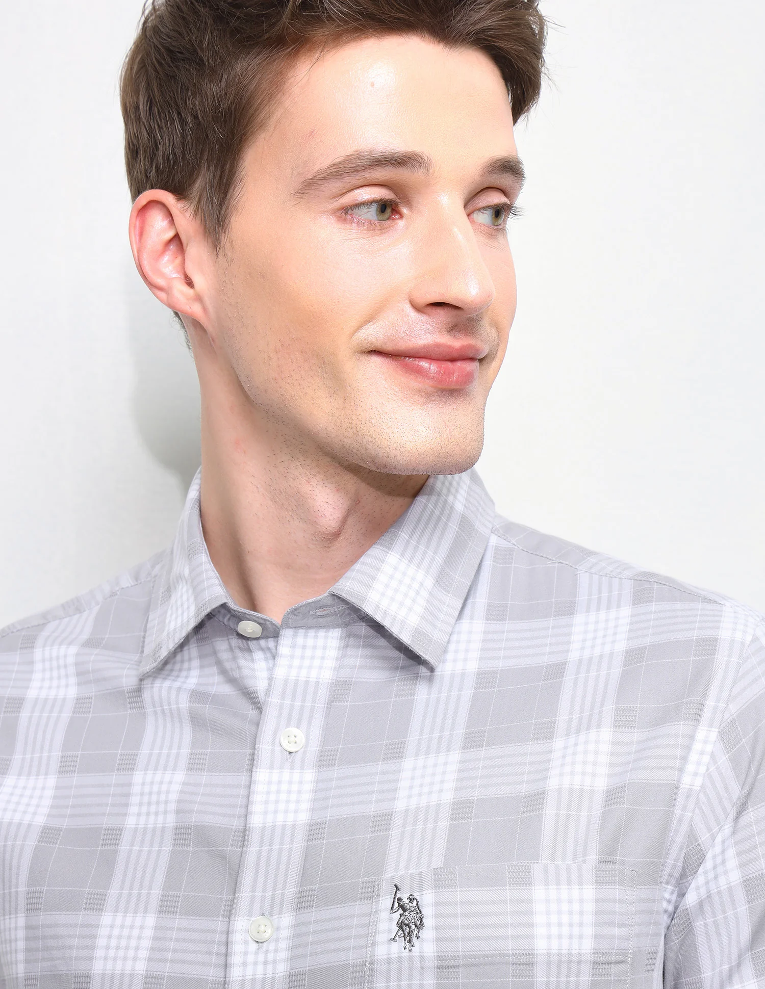 Twill Regular Fit Grid Tattersall Checked Shirt - Image 7