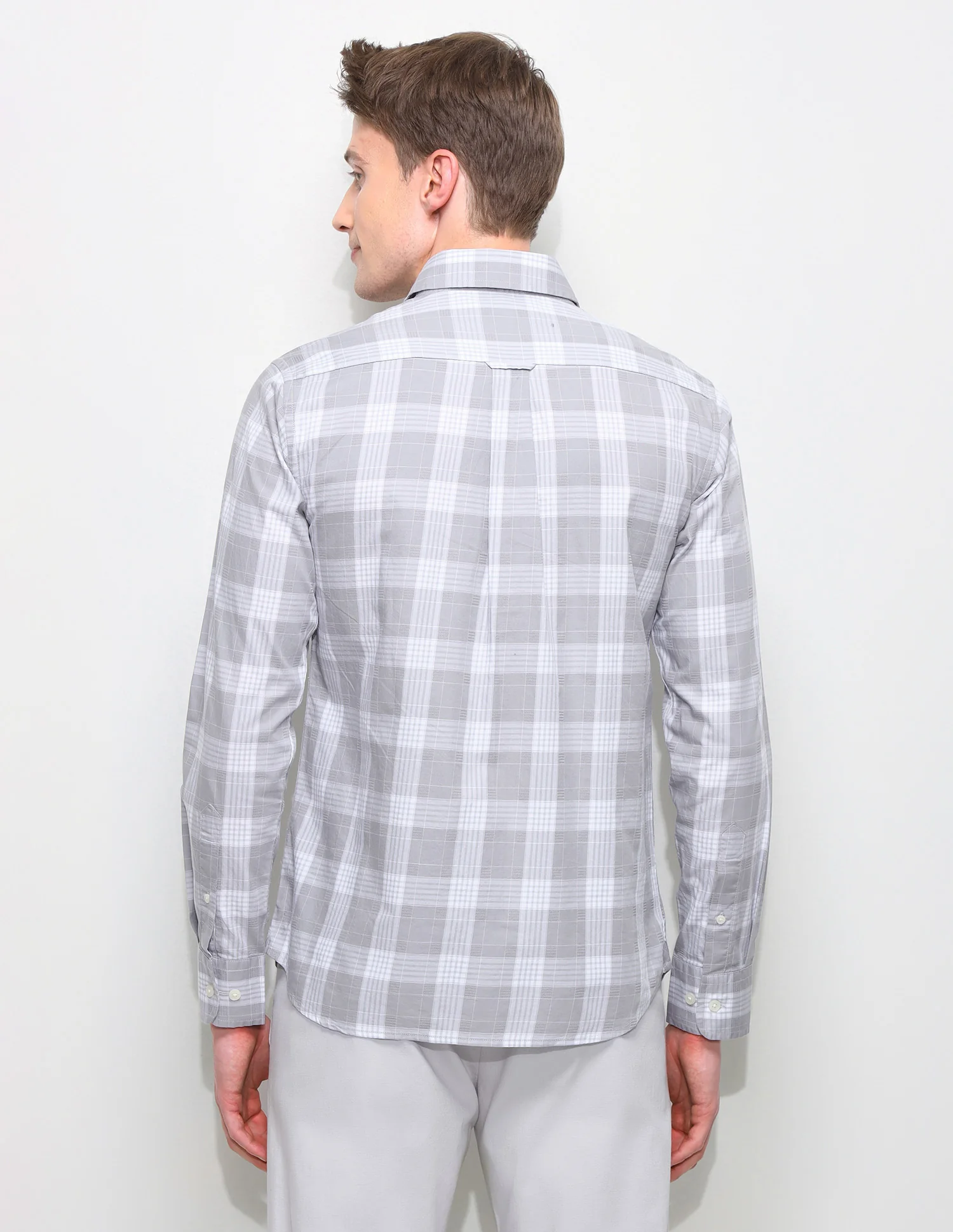 Twill Regular Fit Grid Tattersall Checked Shirt - Image 5