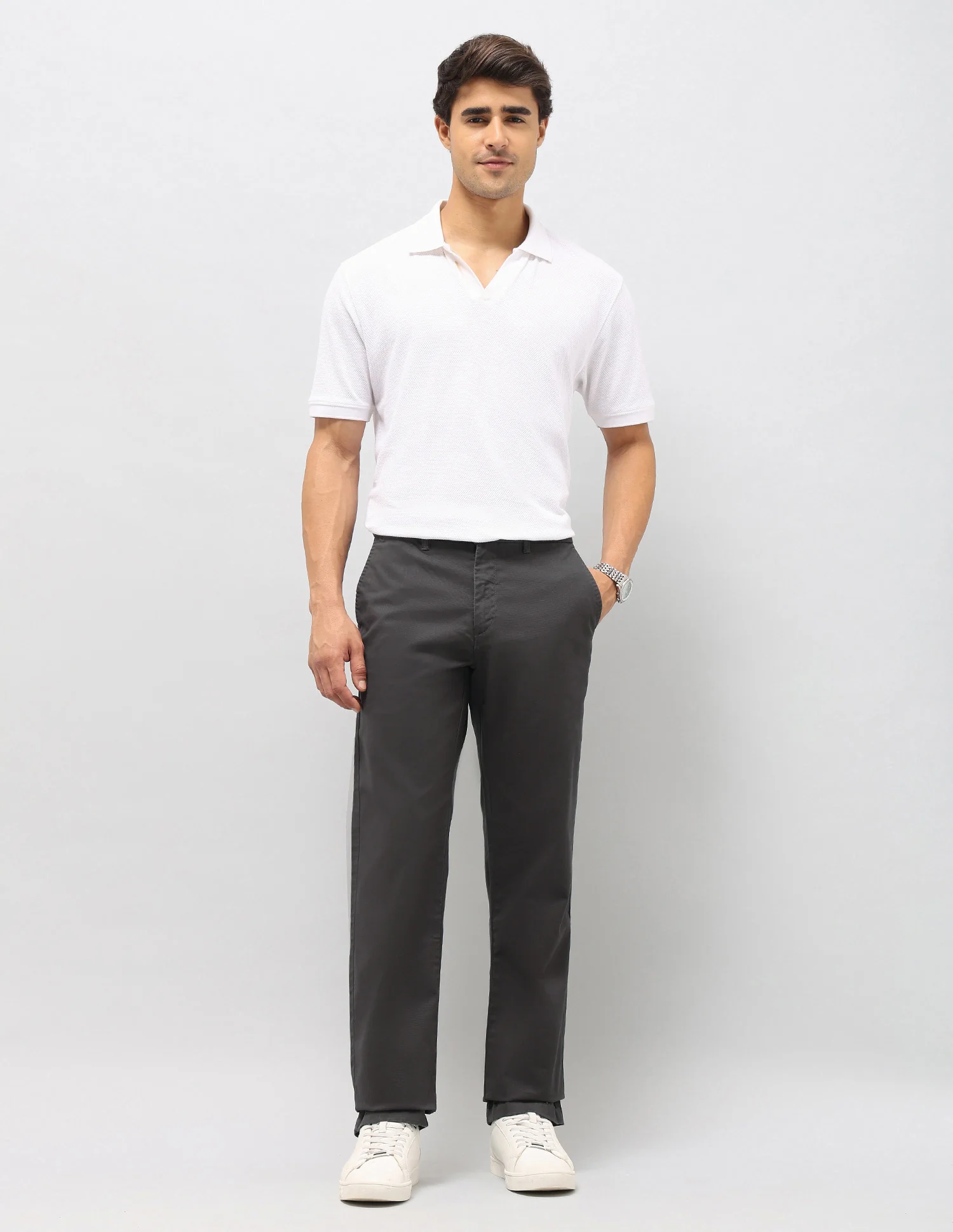 Twill Riley Straight Fit Trousers - Image 3