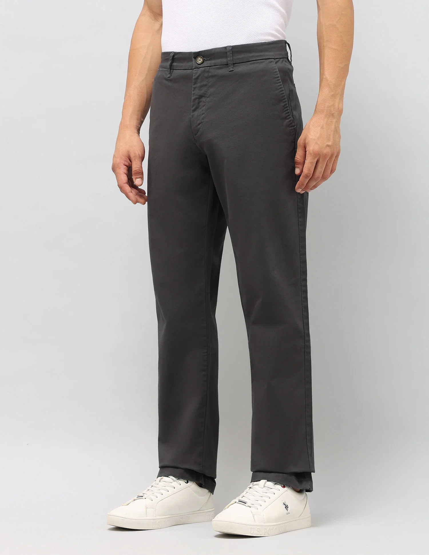 Twill Riley Straight Fit Trousers - Image 4