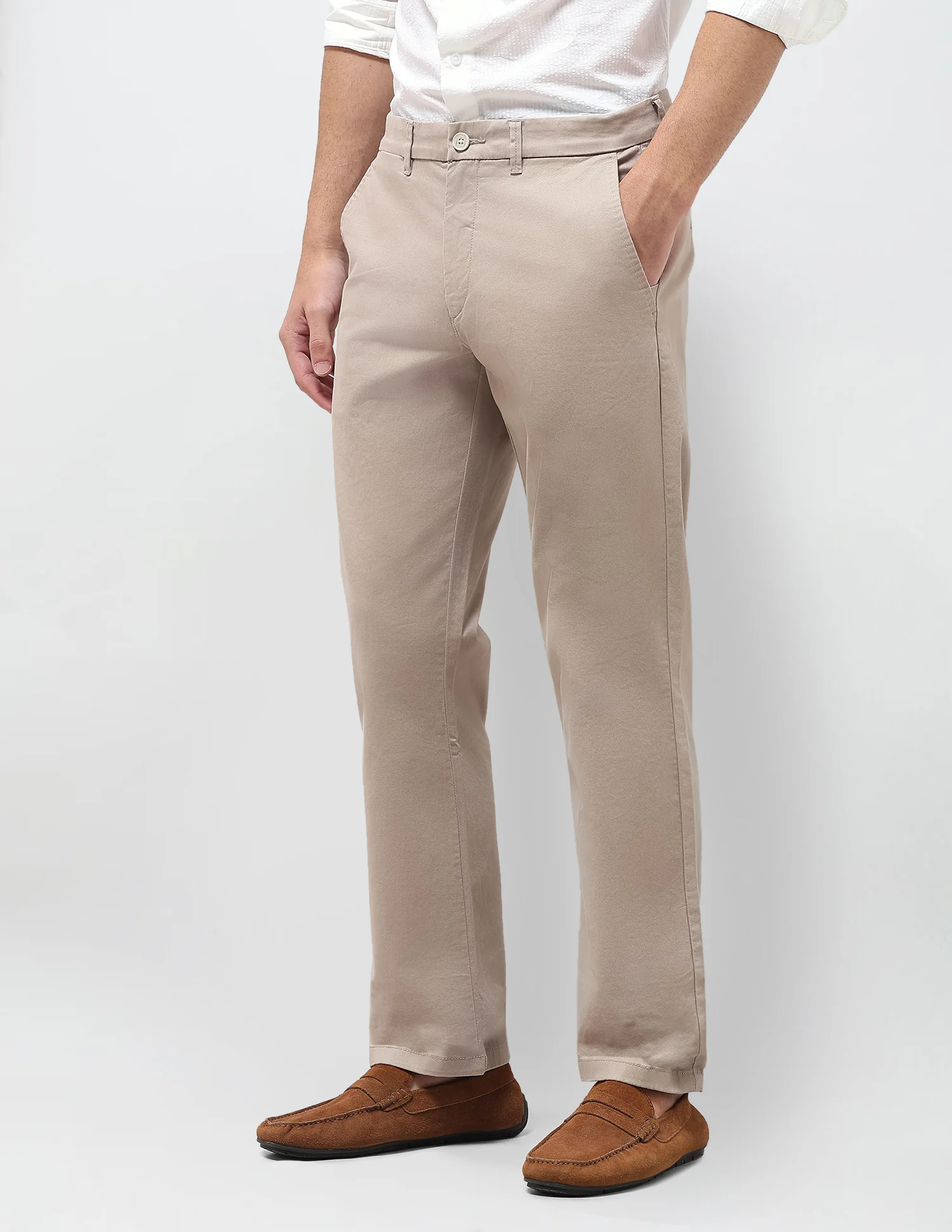 Twill Riley Straight Fit Trousers - Image 4