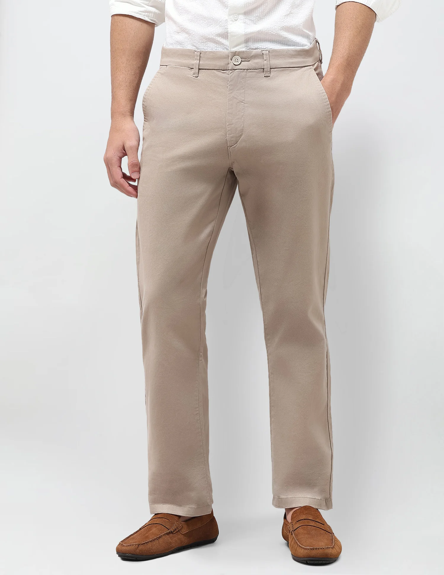 Twill Riley Straight Fit Trousers - Image 6