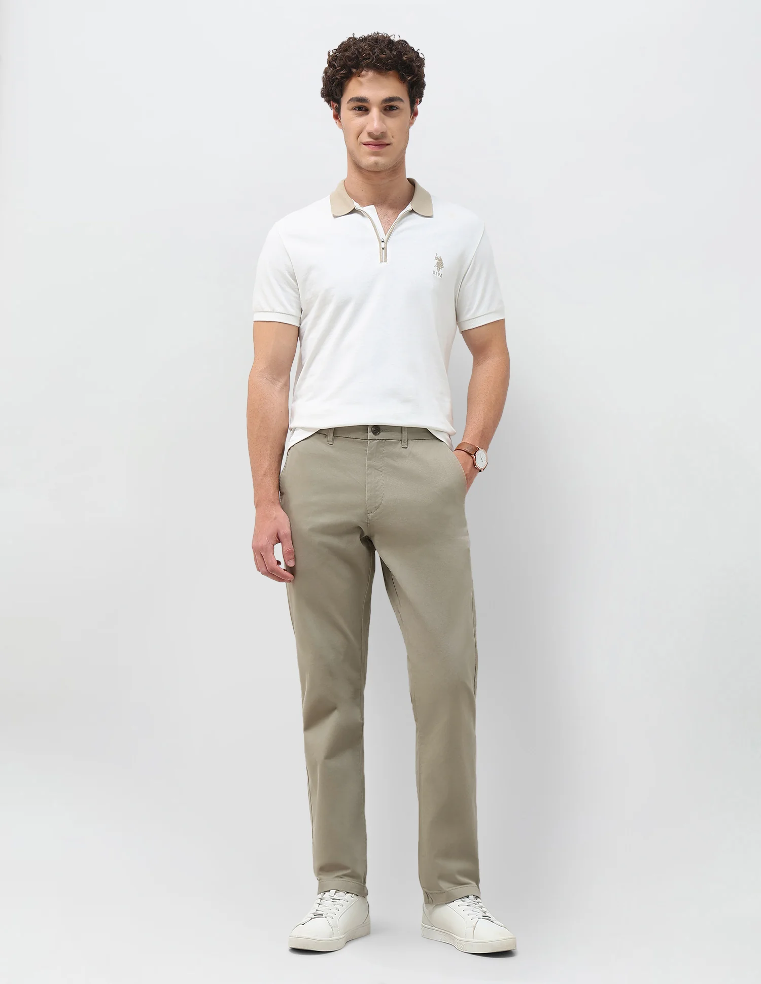 Twill Riley Straight Fit Trousers - Image 3