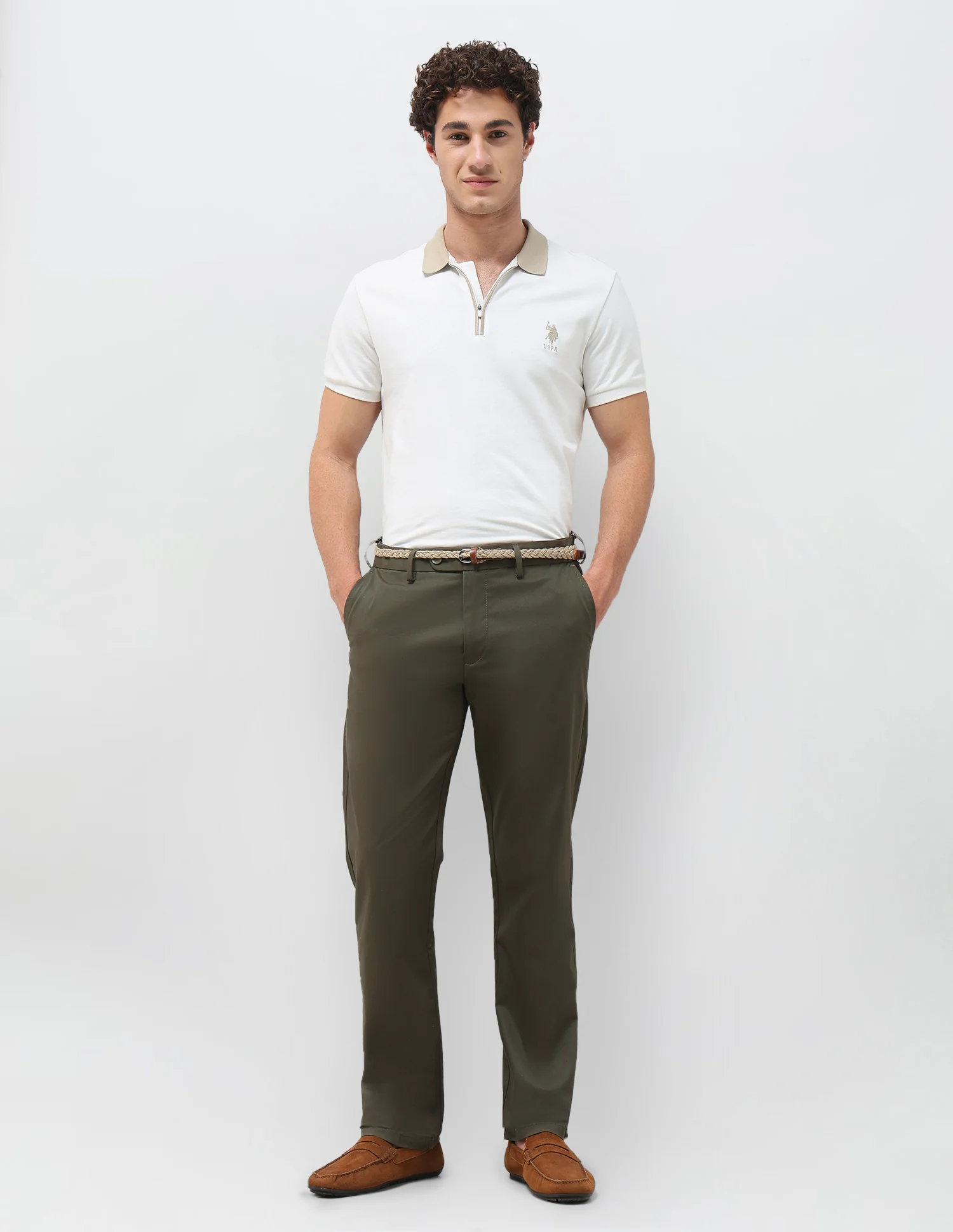Twill Riley Straight Fit Trousers - Image 3