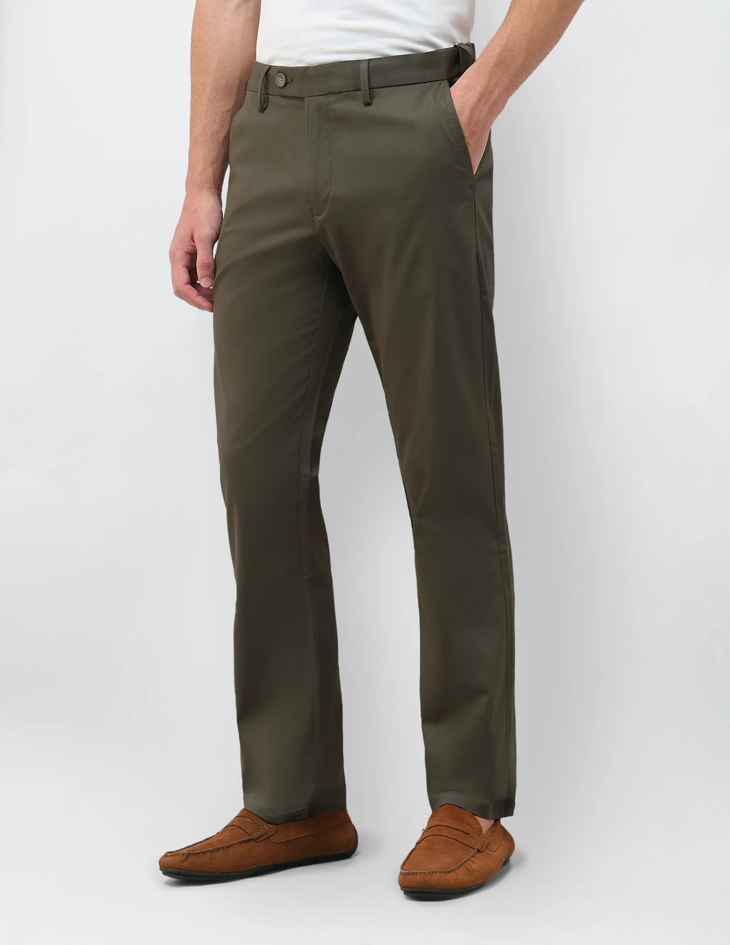Twill Riley Straight Fit Trousers - Image 4