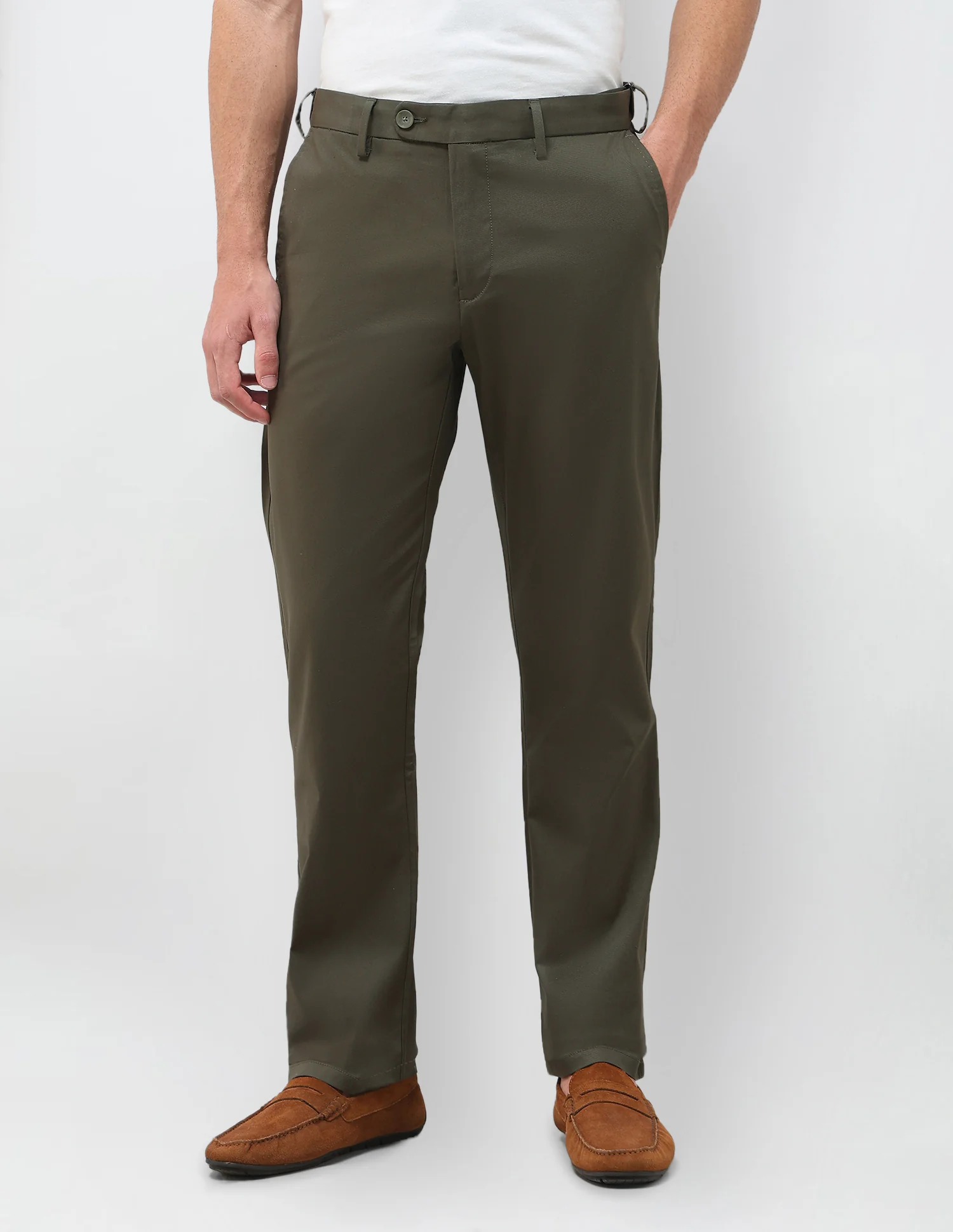 Twill Riley Straight Fit Trousers - Image 6