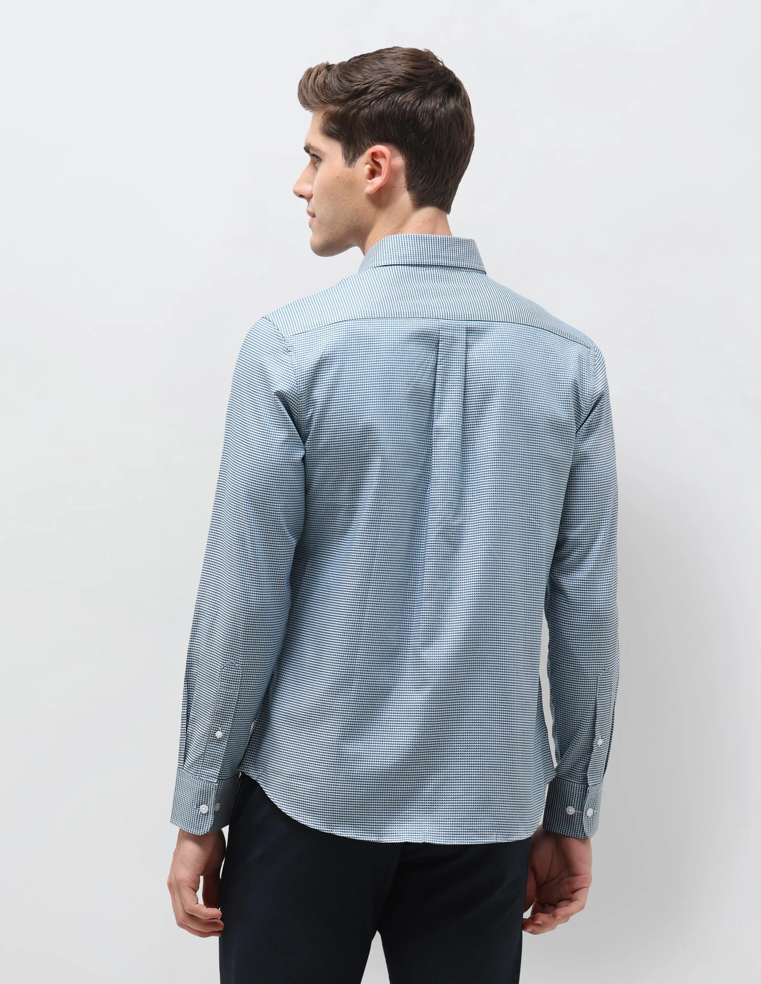 Twill Self Design Geometric Shirt - Image 5