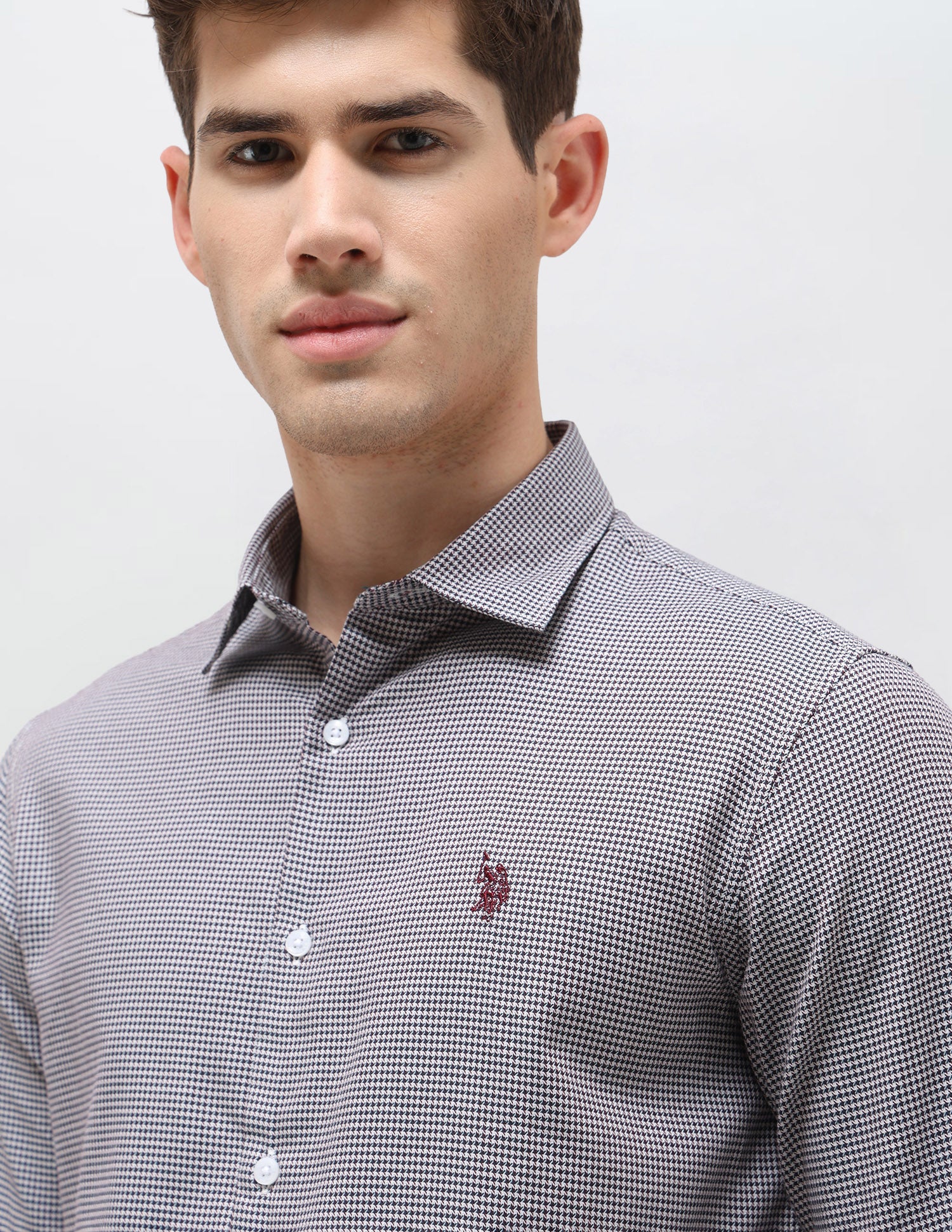Twill Self Design Geometric Shirt - Image 7
