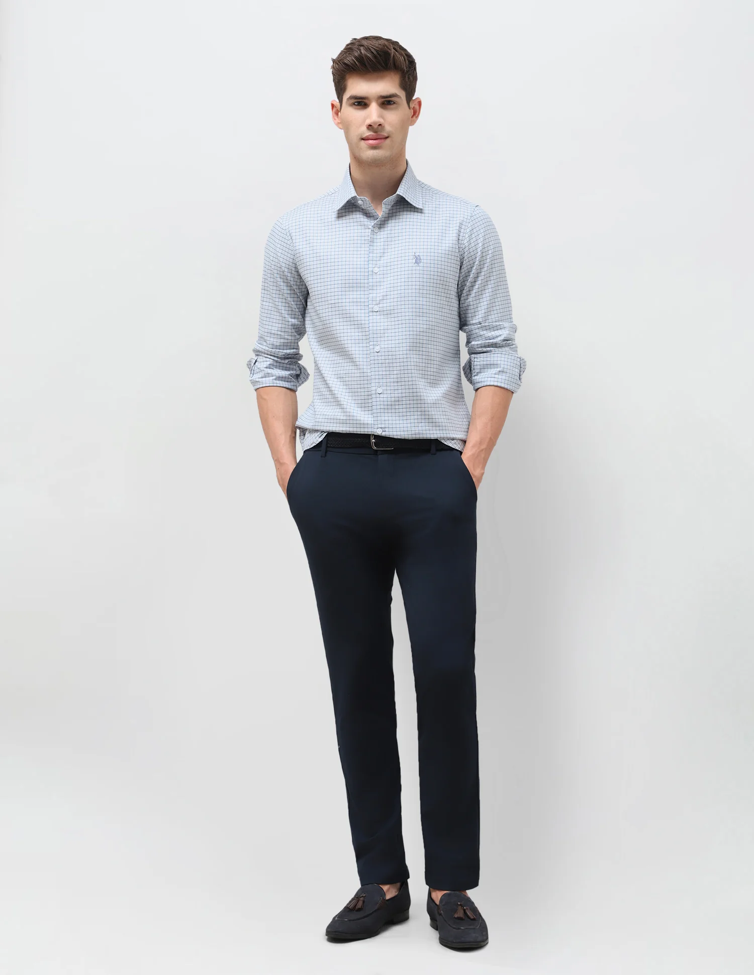 Twill Self Design Graph Checked Shirt - Image 3