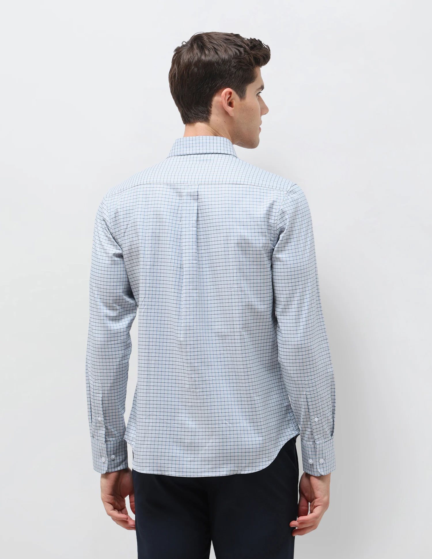 Twill Self Design Graph Checked Shirt - Image 5