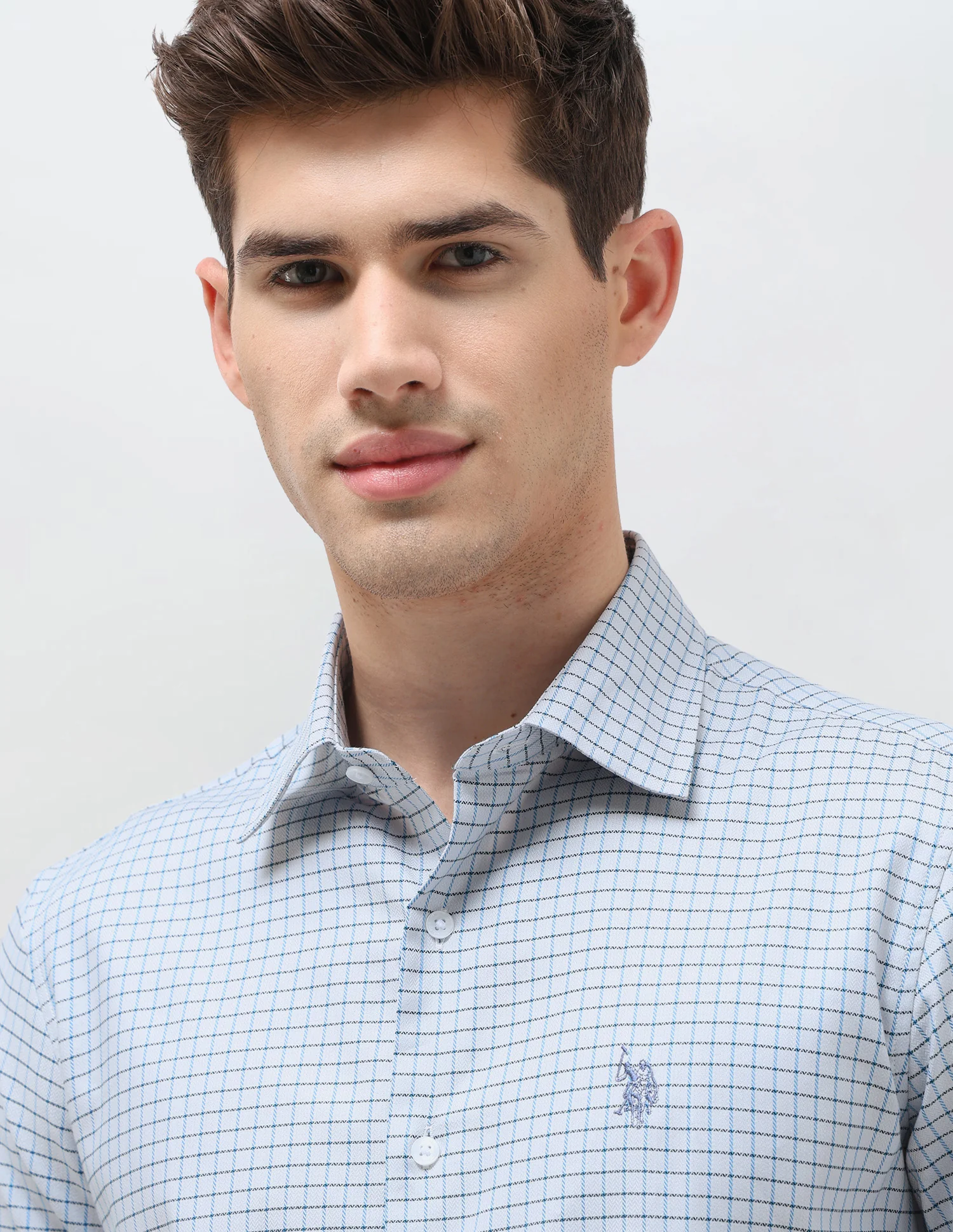 Twill Self Design Graph Checked Shirt - Image 7
