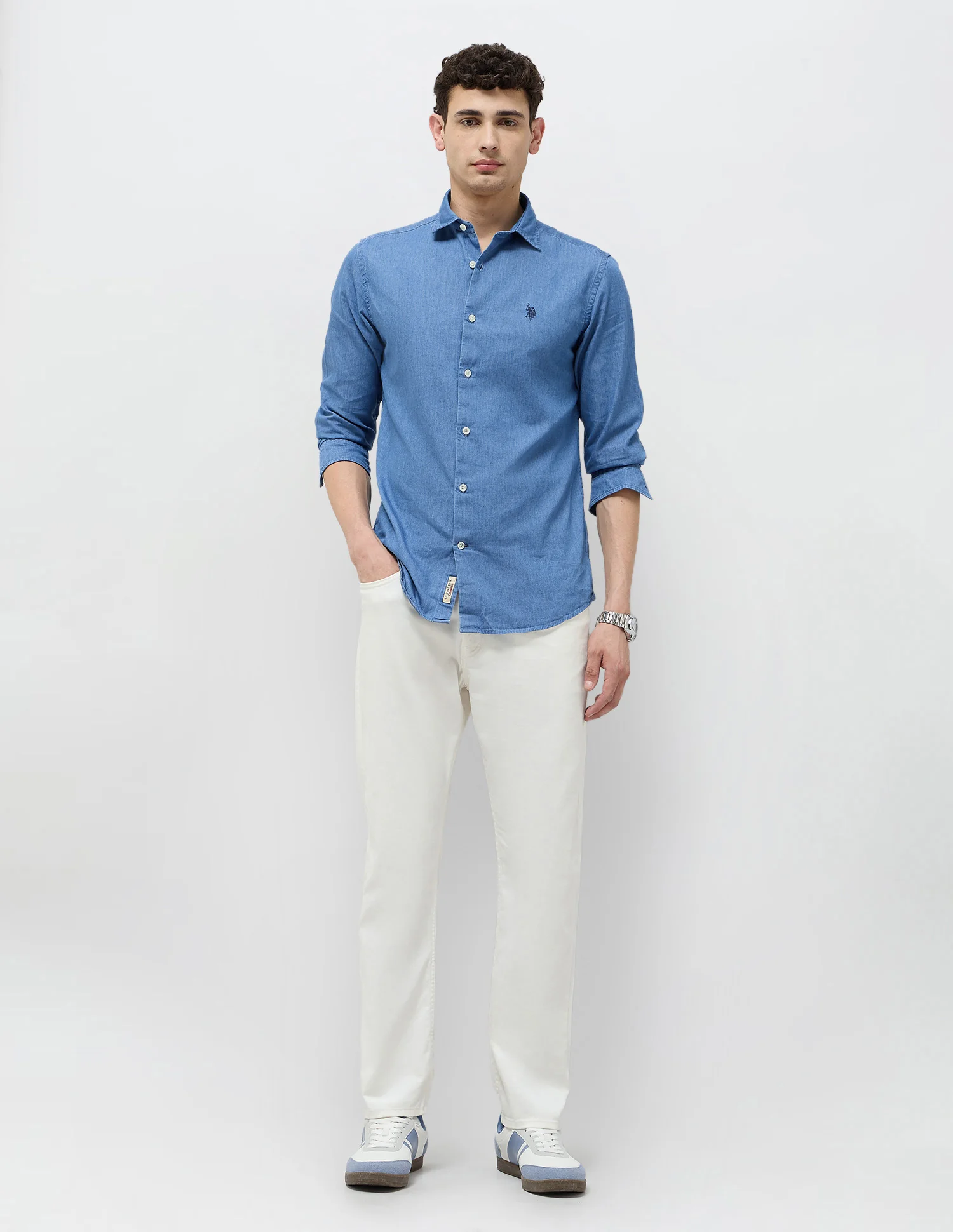 Twill Slim Fit Shirt - Image 3