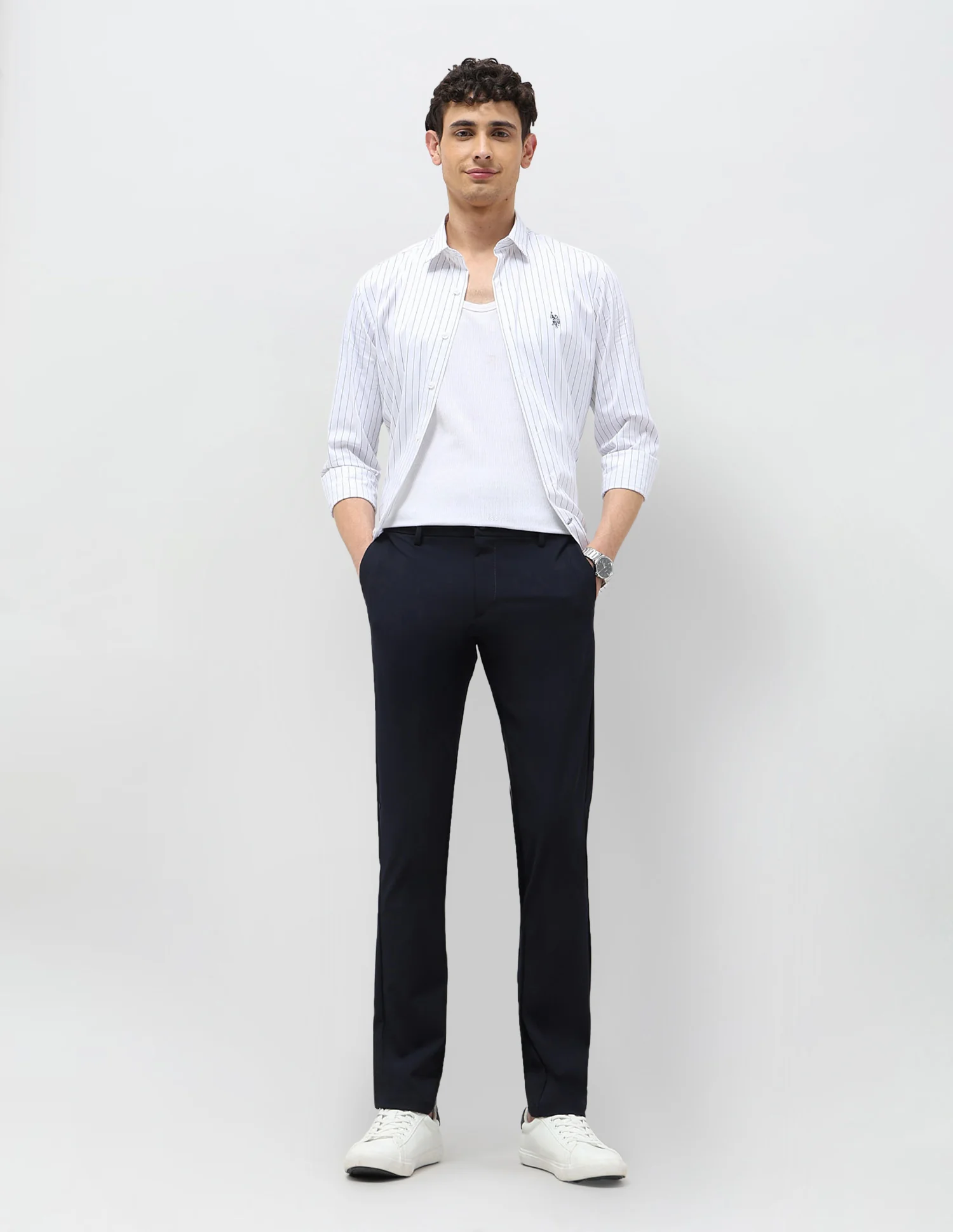 Twill Slim Fit Trousers - Image 3