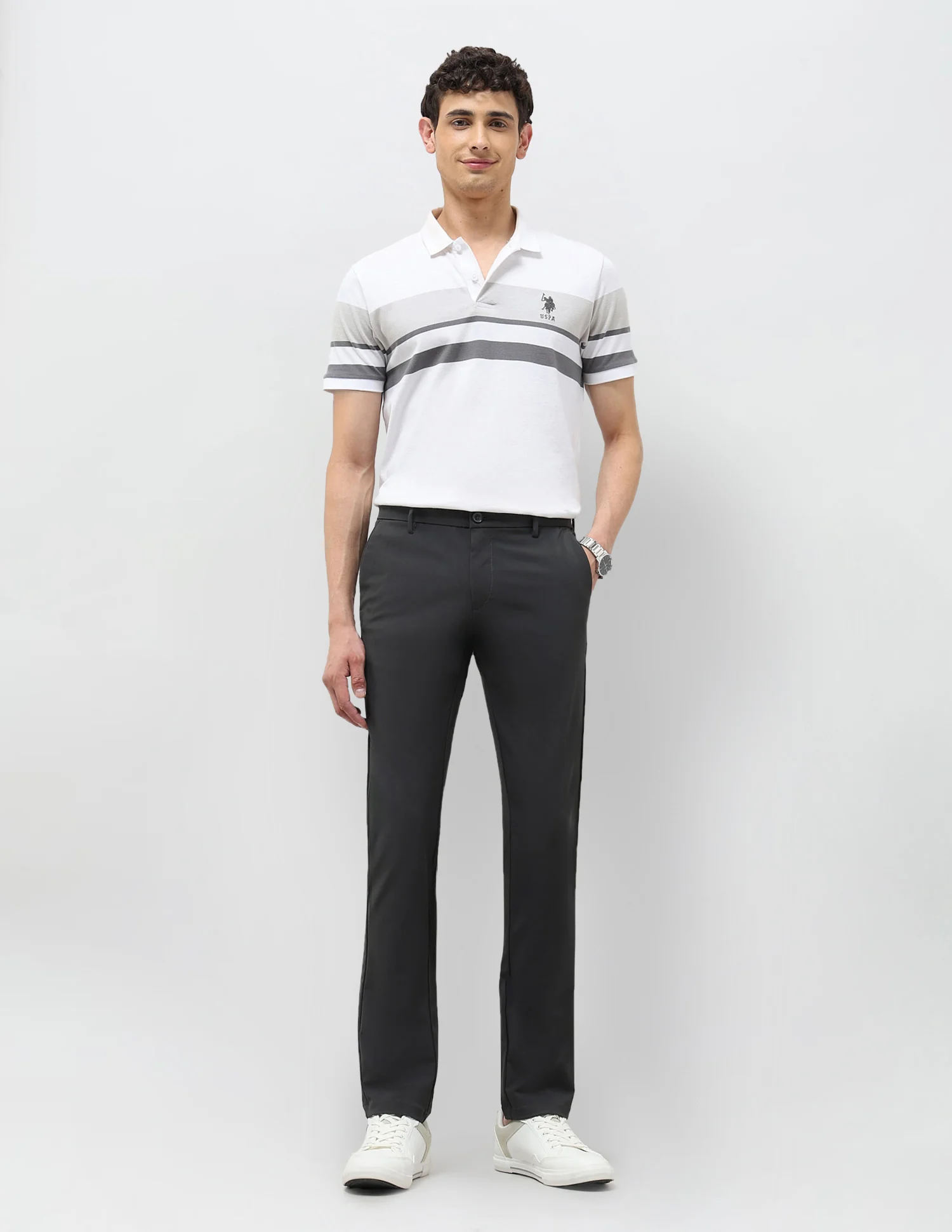 Twill Slim Fit Trousers - Image 3