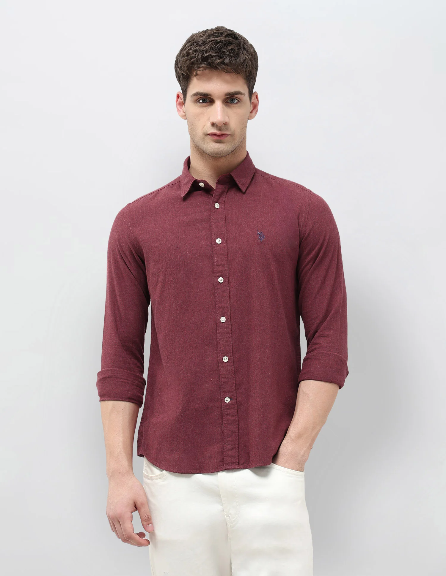 Twill Solid Regular Fit Shirt - Image 6