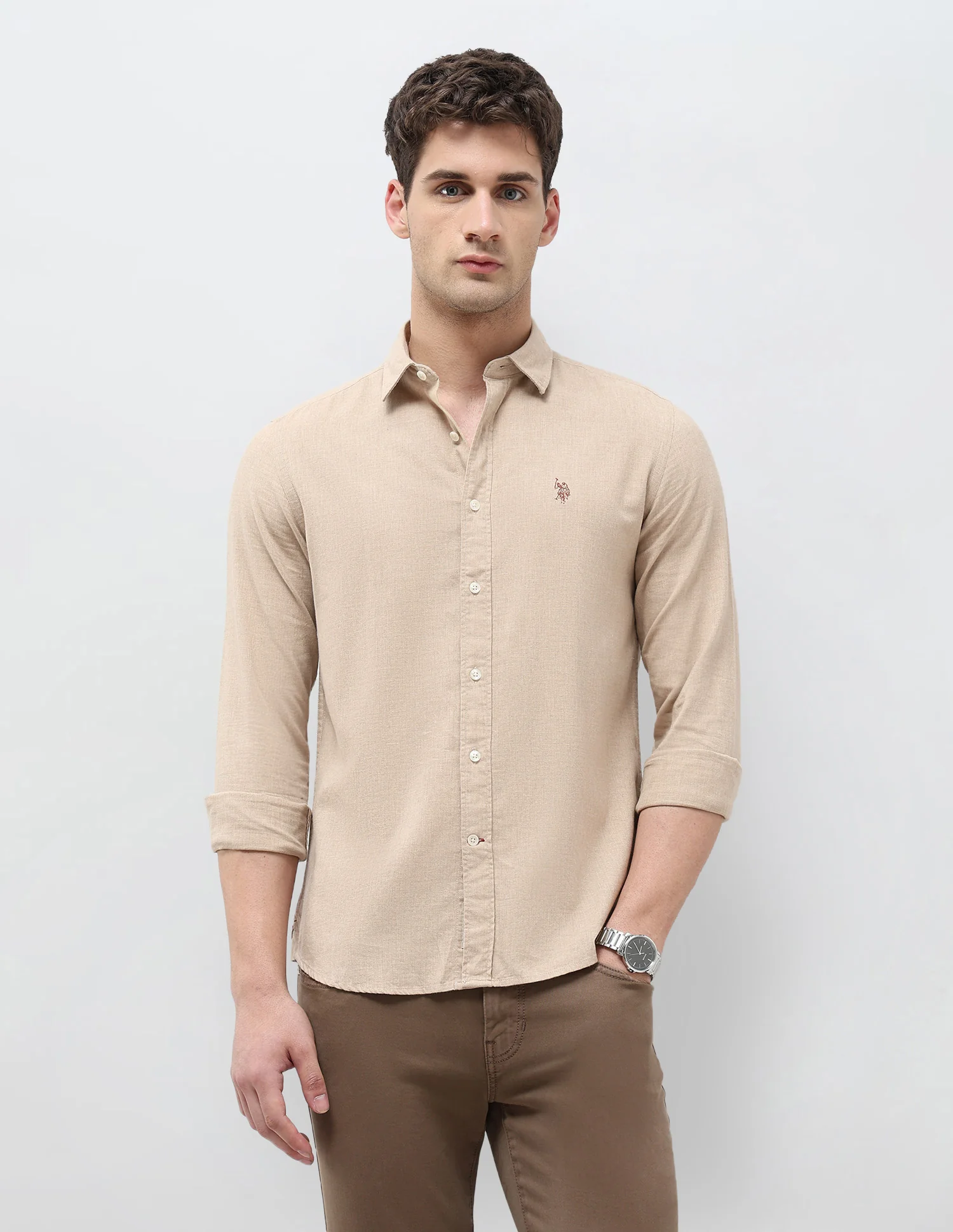 Twill Solid Regular Fit Shirt