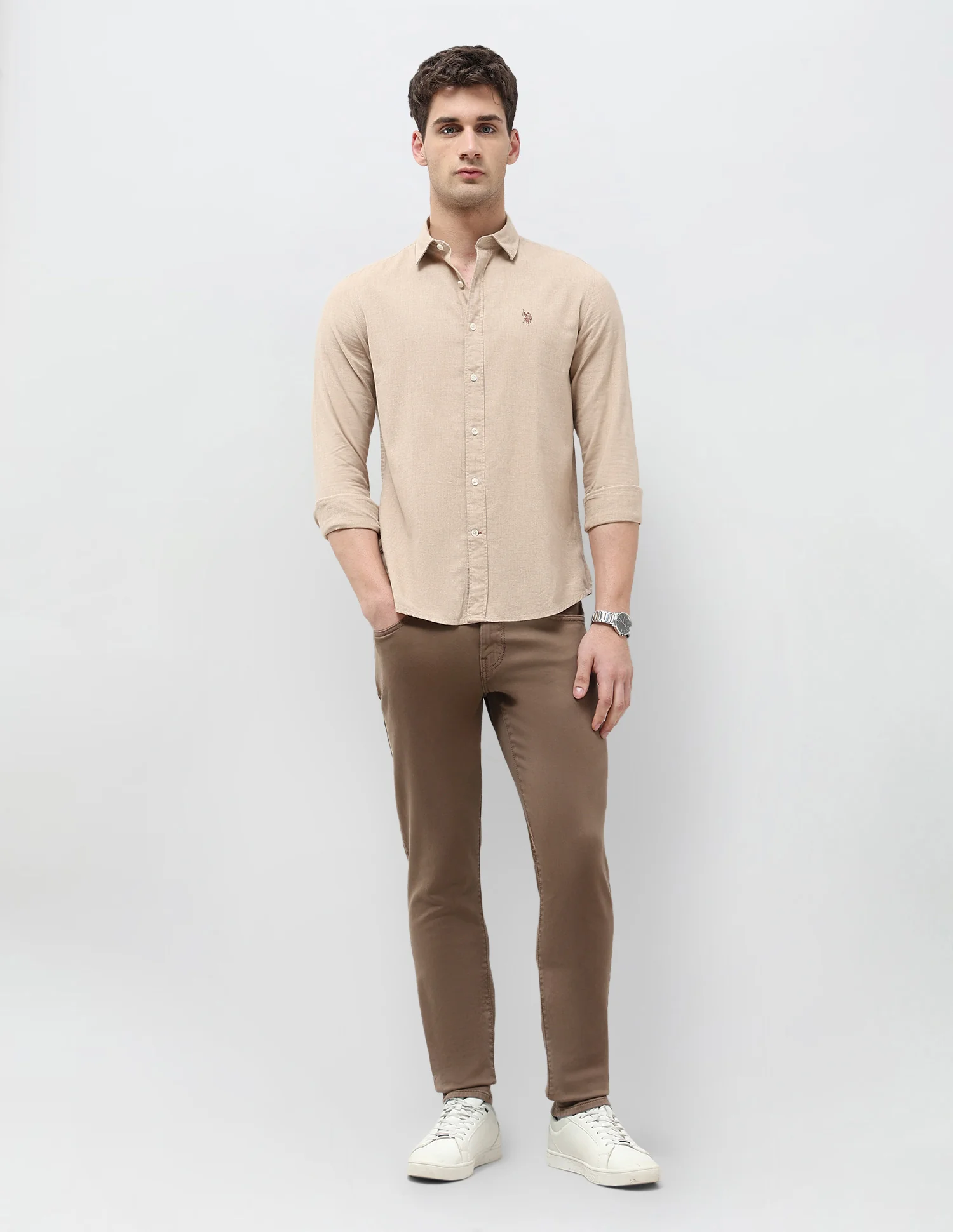 Twill Solid Regular Fit Shirt - Image 3