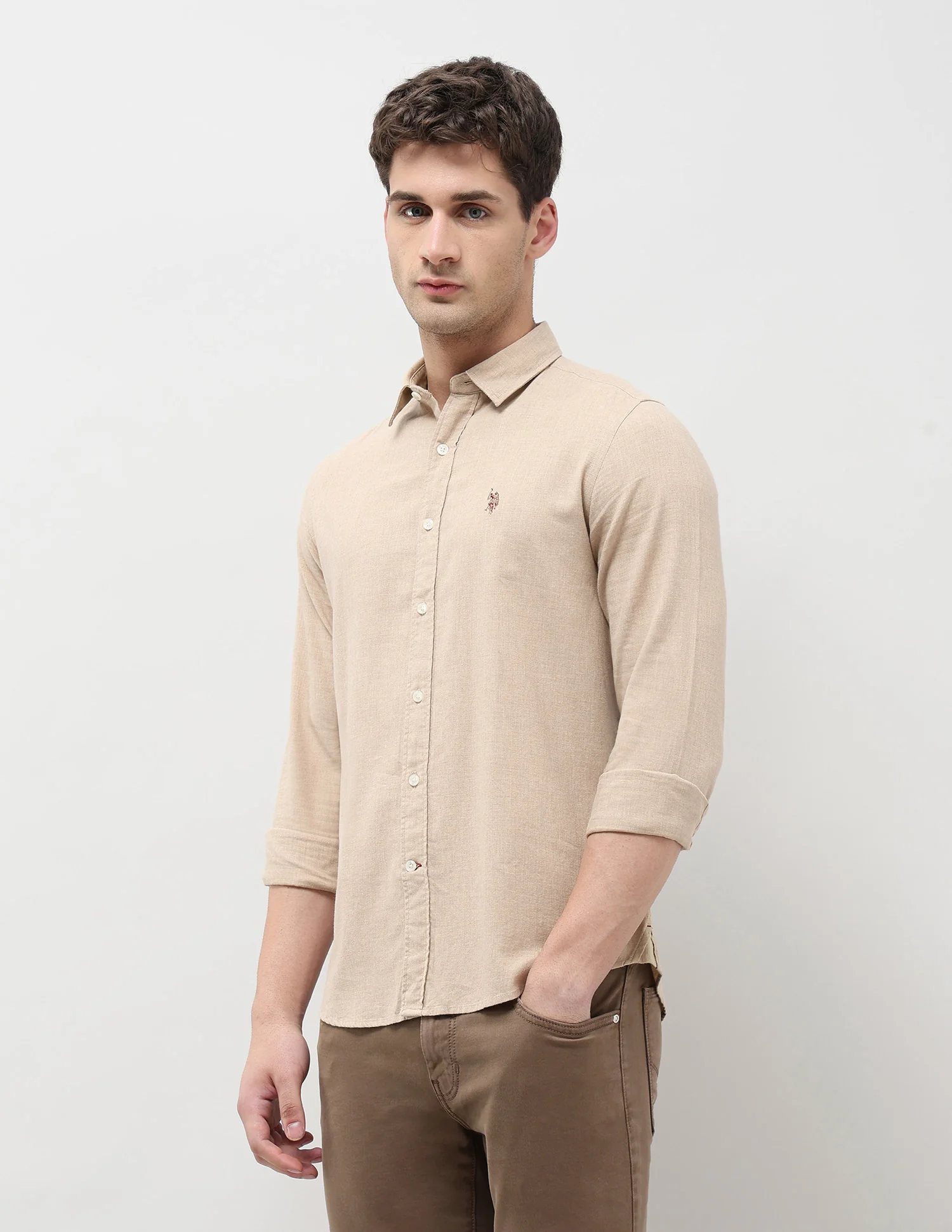 Twill Solid Regular Fit Shirt - Image 4