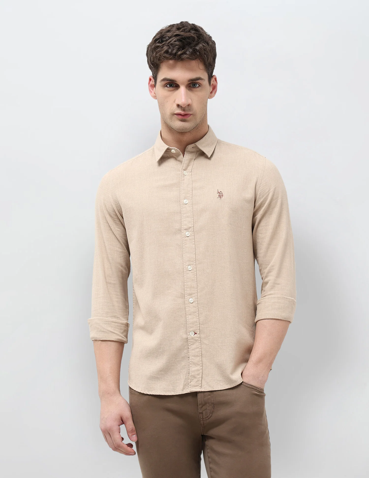Twill Solid Regular Fit Shirt - Image 6