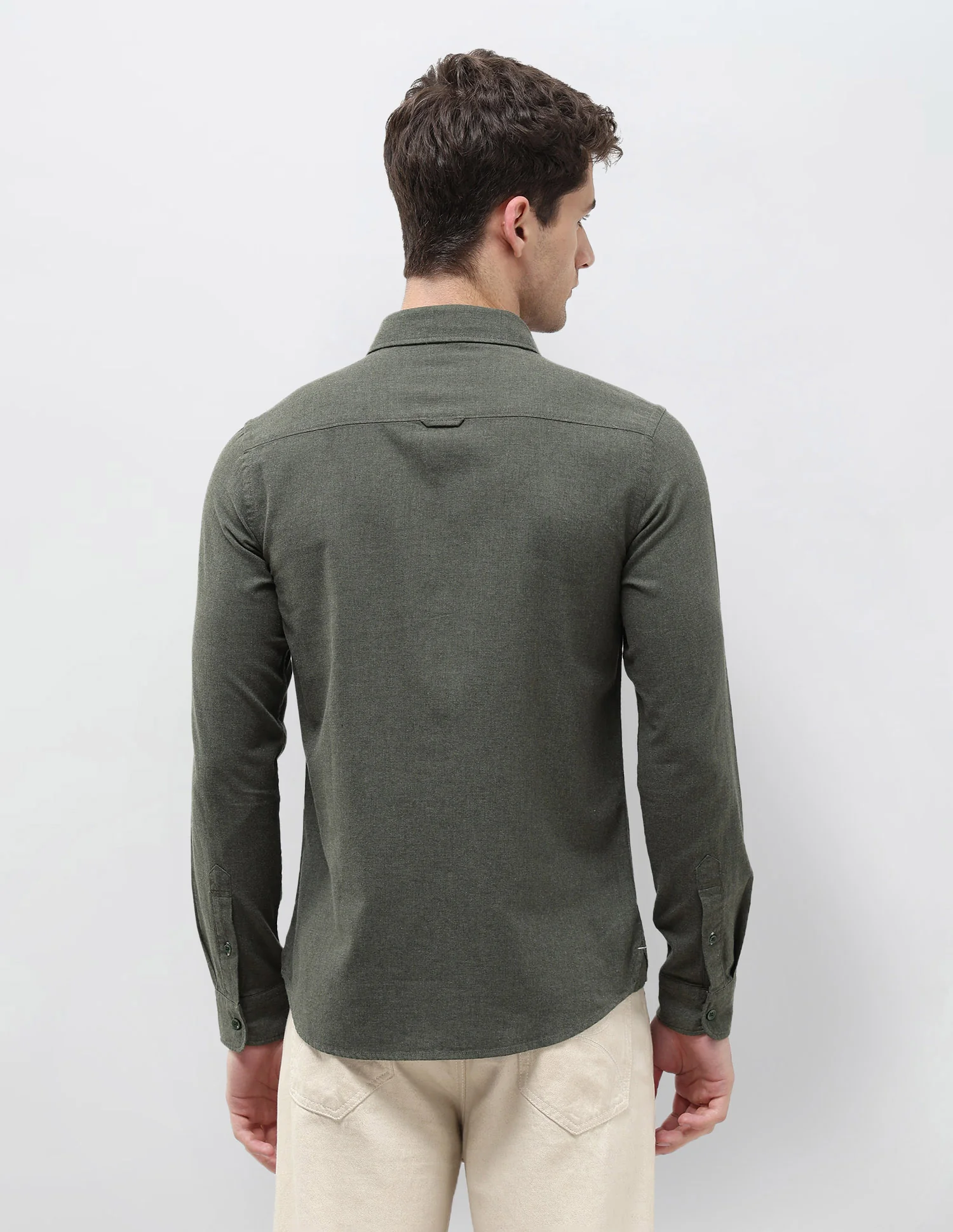 Twill Solid Regular Fit Shirt - Image 5