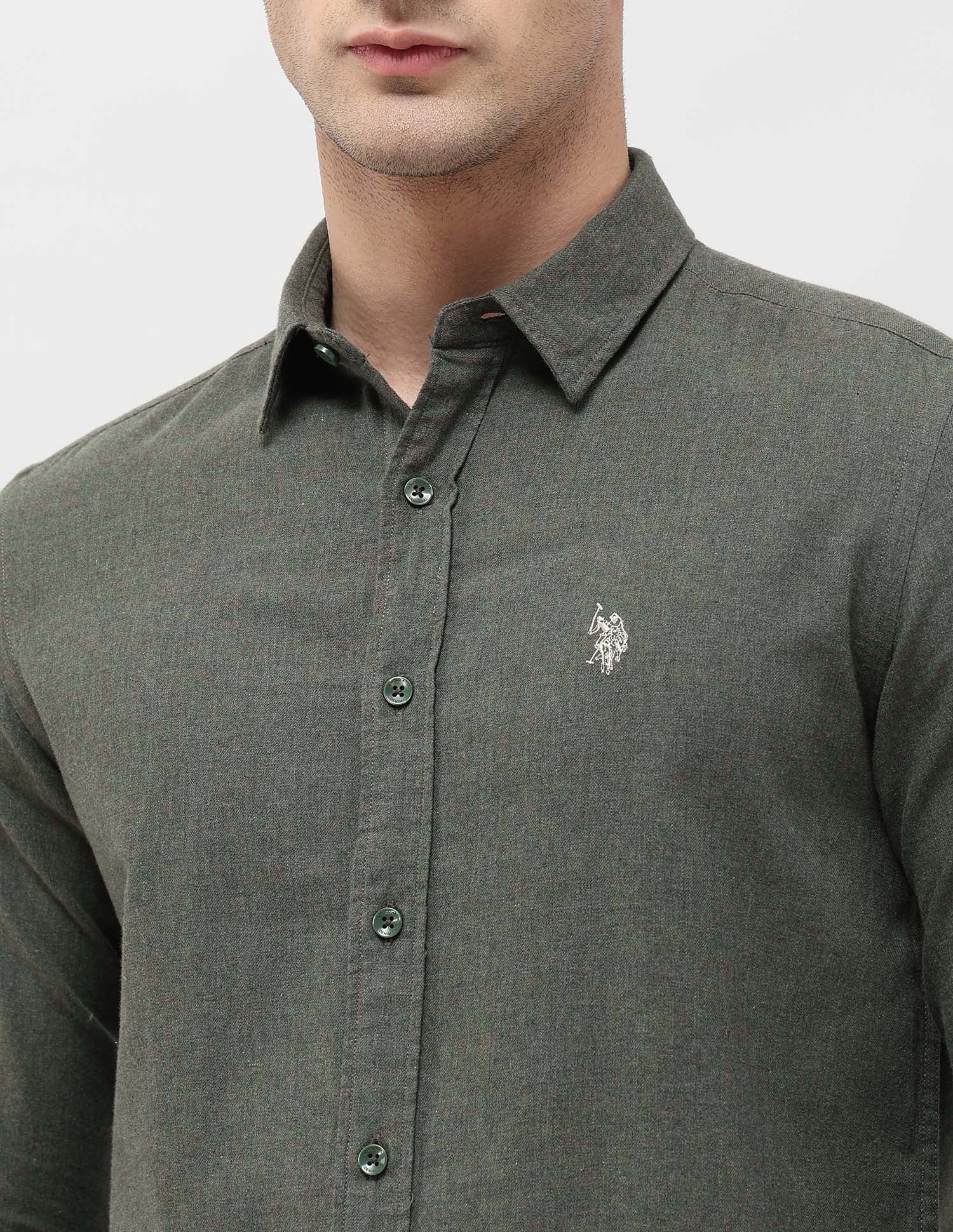 Twill Solid Regular Fit Shirt - Image 7