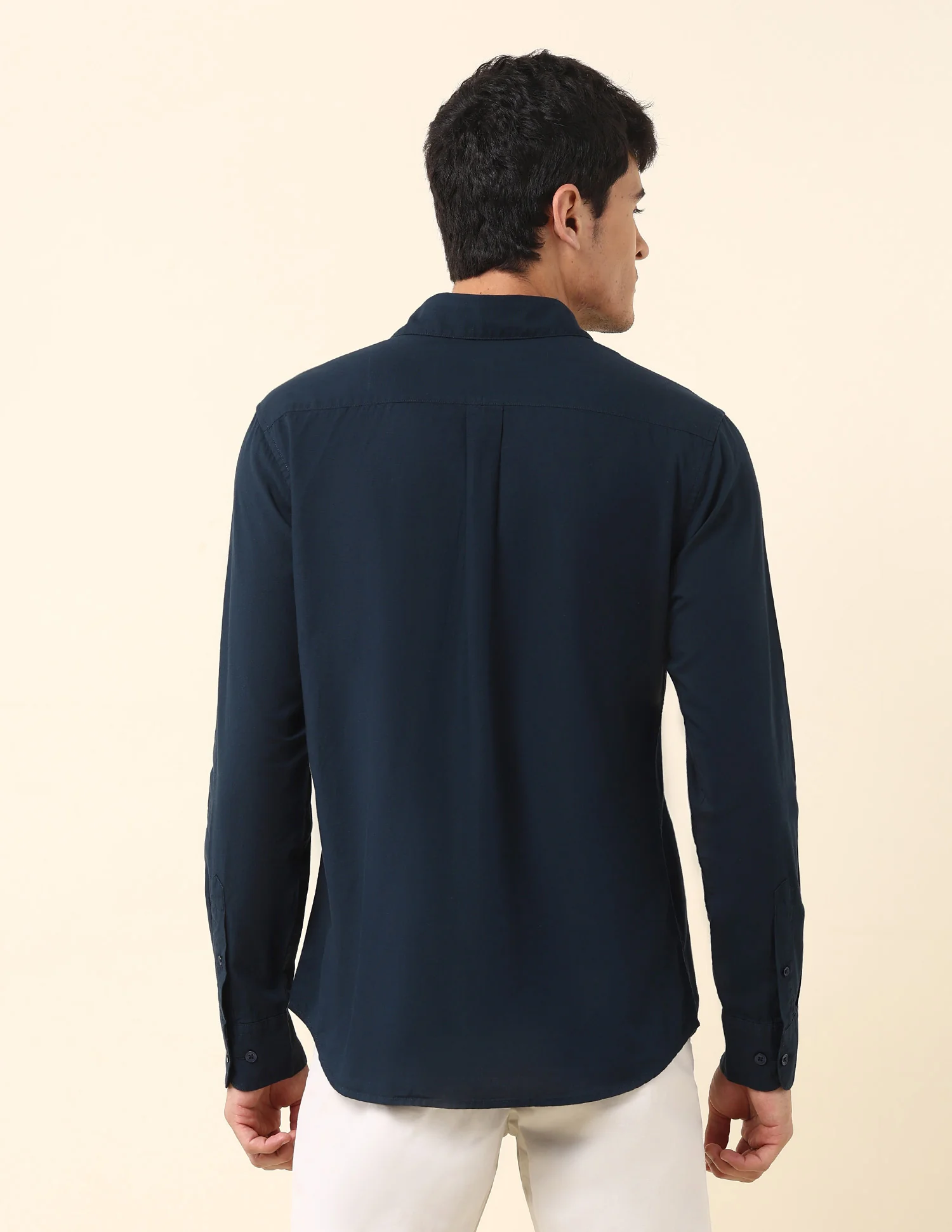 Twill Solid Tailored Fit Shirt - Image 5