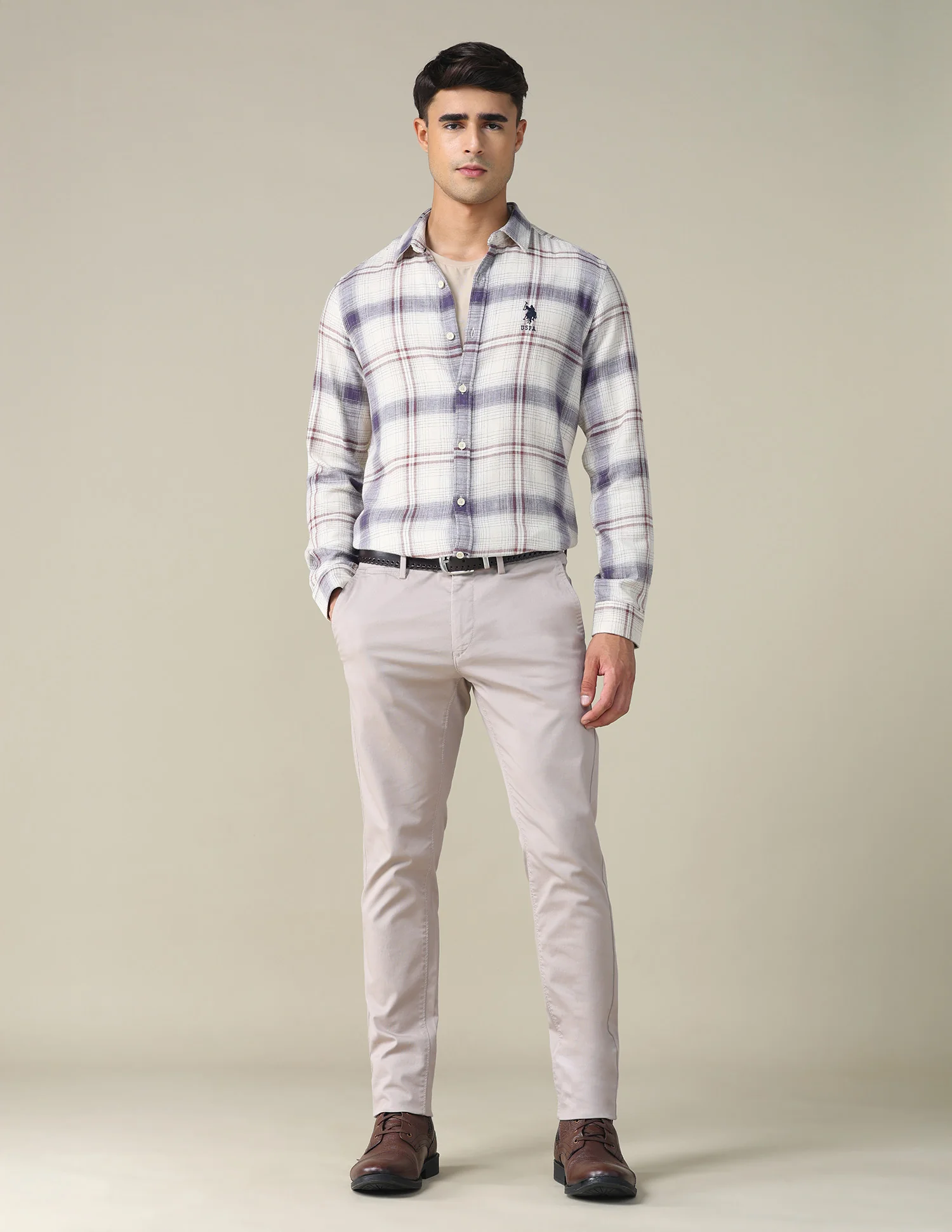 Twill Tartan Checked Shirt - Image 3