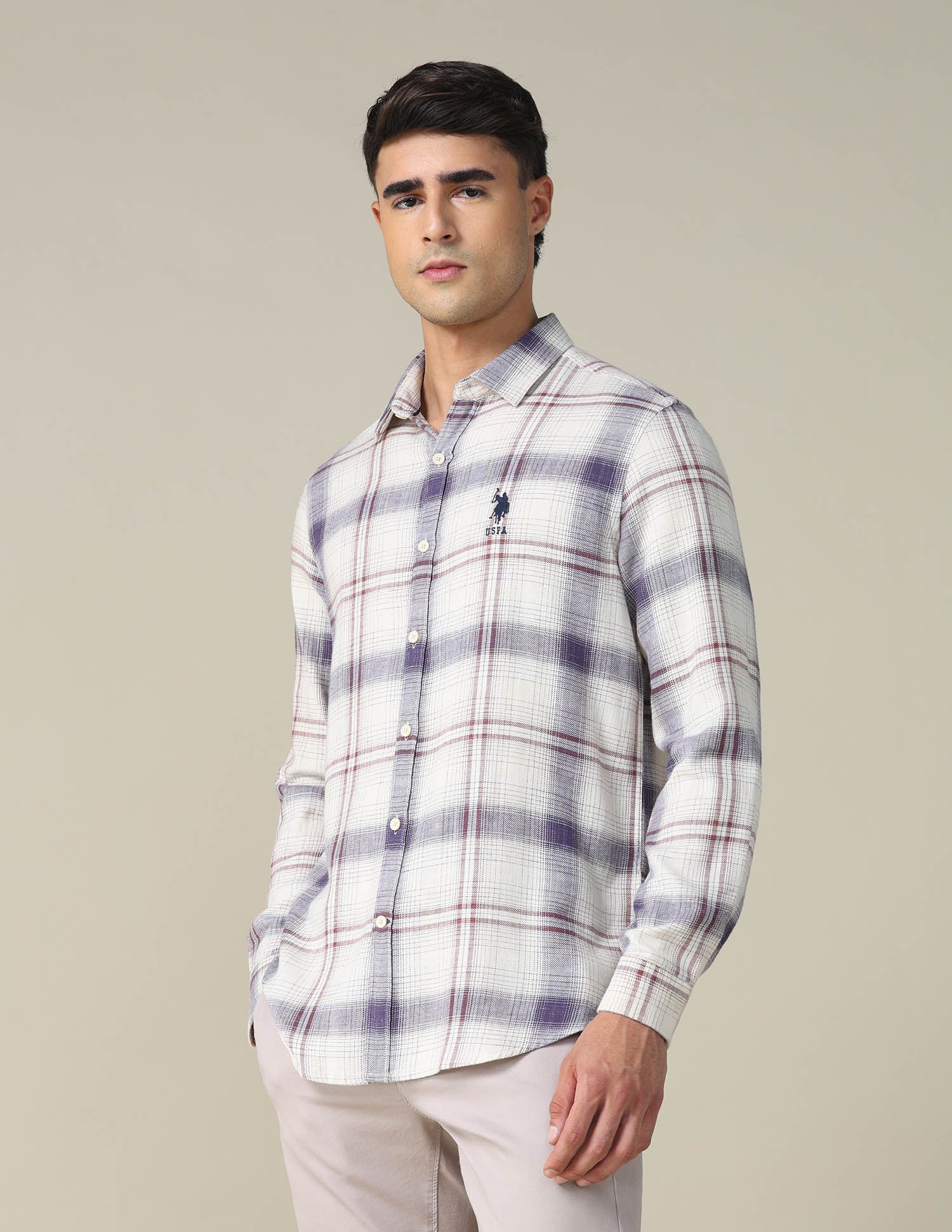 Twill Tartan Checked Shirt - Image 4