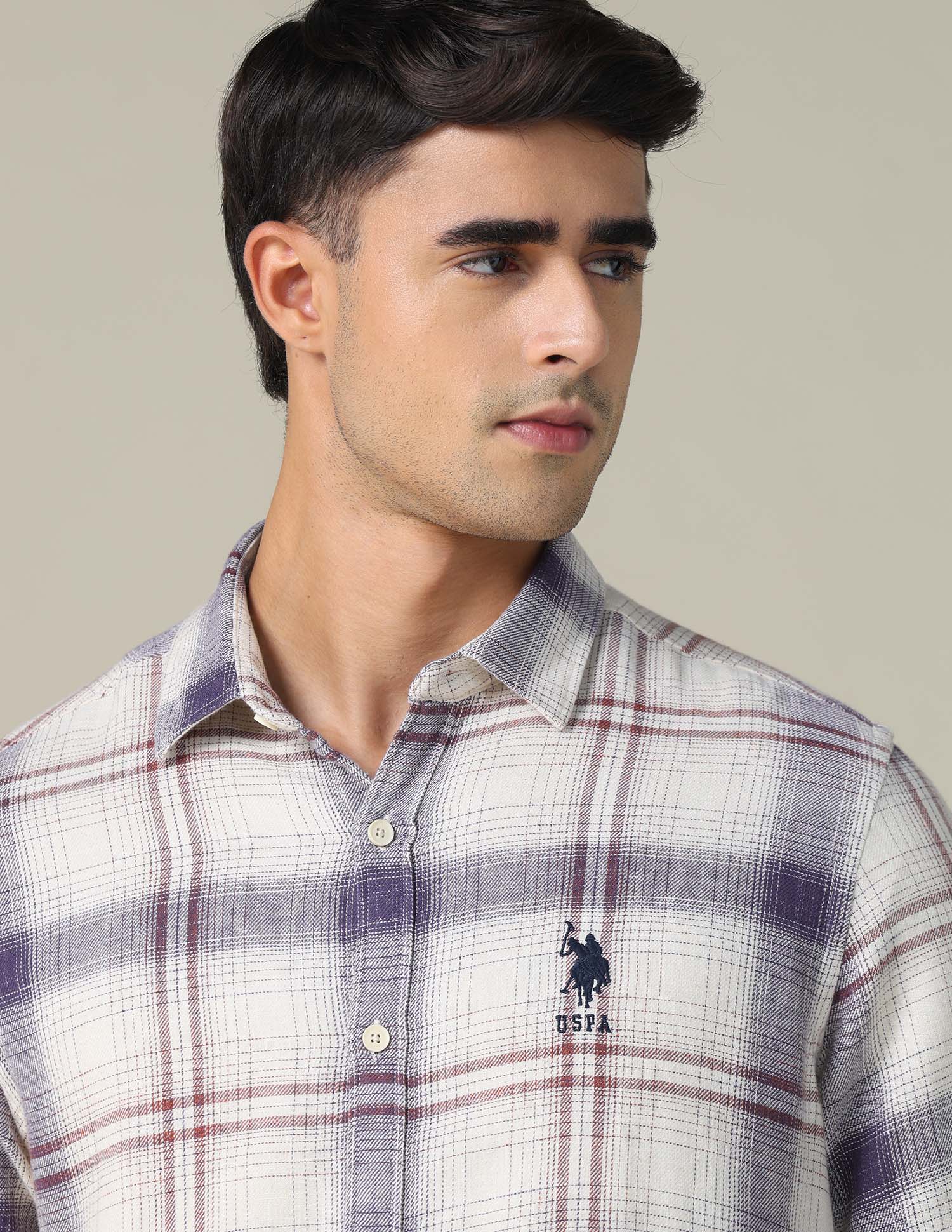 Twill Tartan Checked Shirt - Image 7