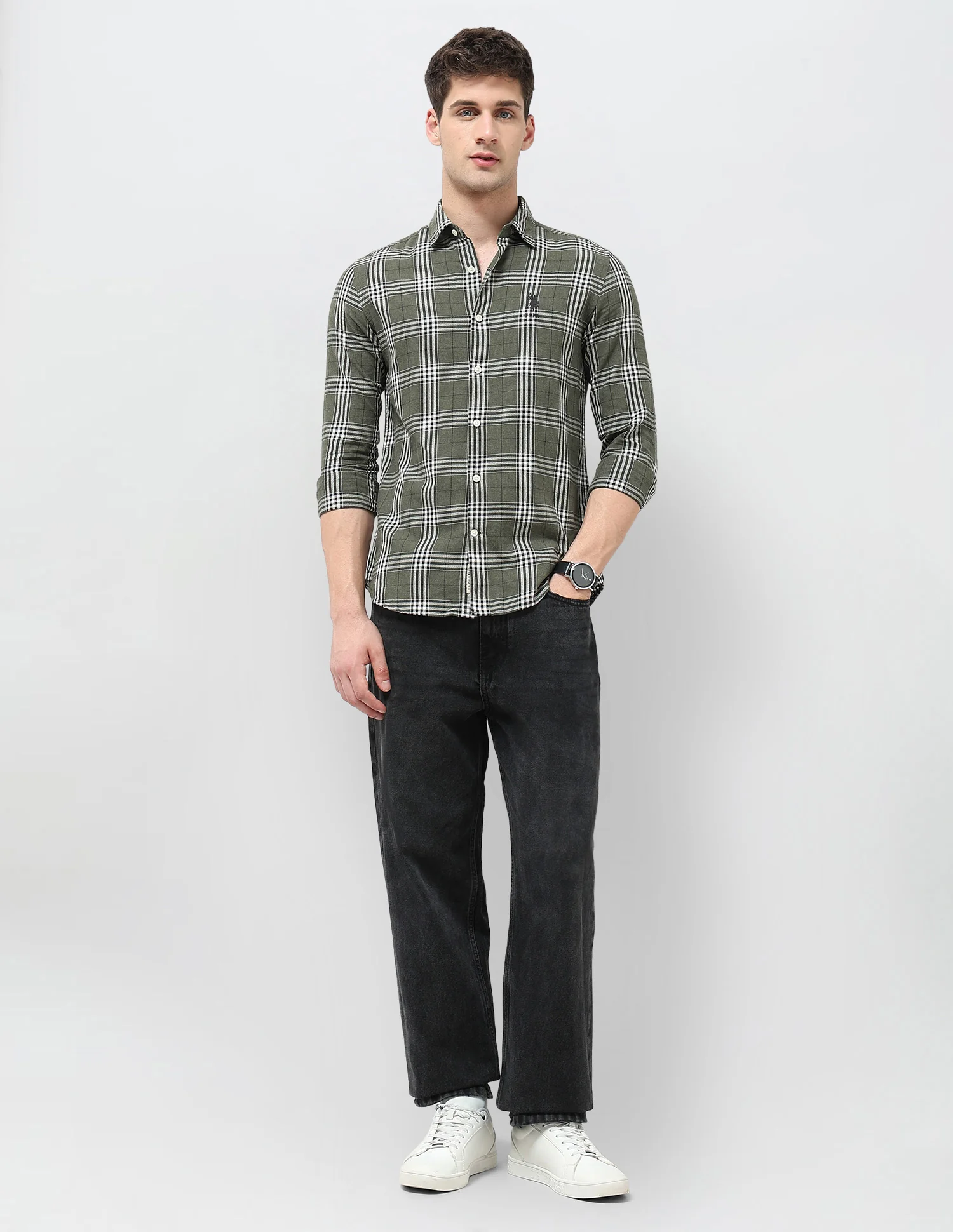 Twill Tartan Checked Shirt - Image 3