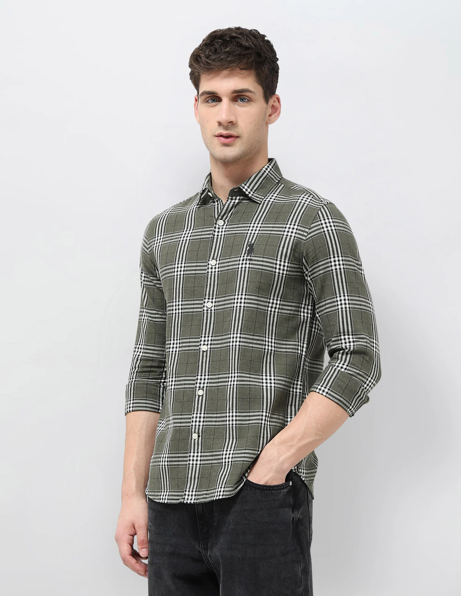 Twill Tartan Checked Shirt - Image 4